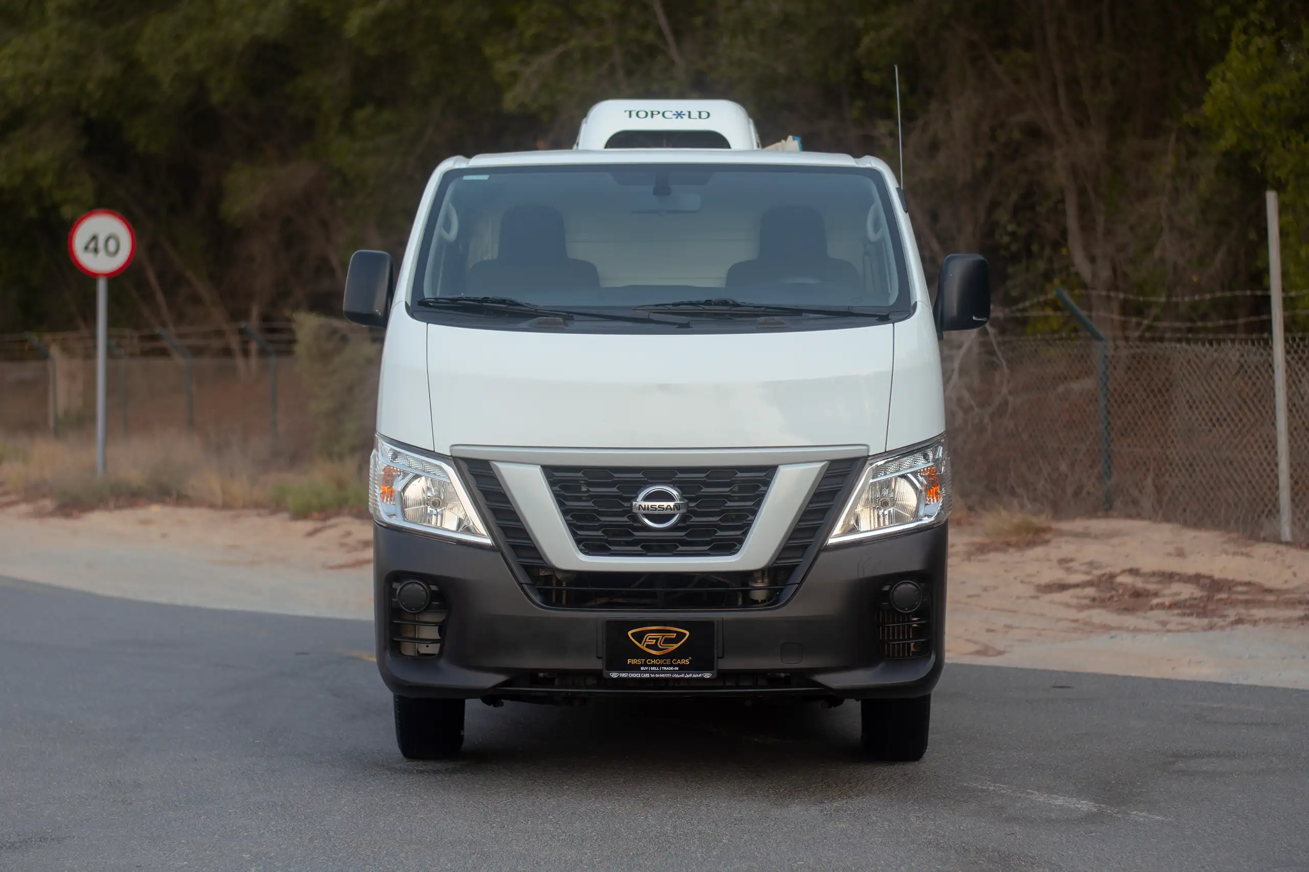 Used 2022 Nissan Urvan Standard Roof White – Front View at First Choice Cars Sharjah