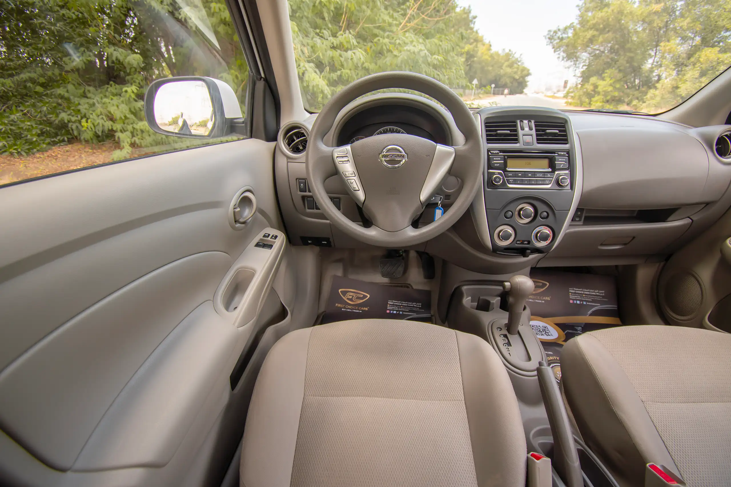 Used 2022 Nissan Sunny SV White – Steering Wheel & Instrument Cluster at First Choice Cars Sharjah