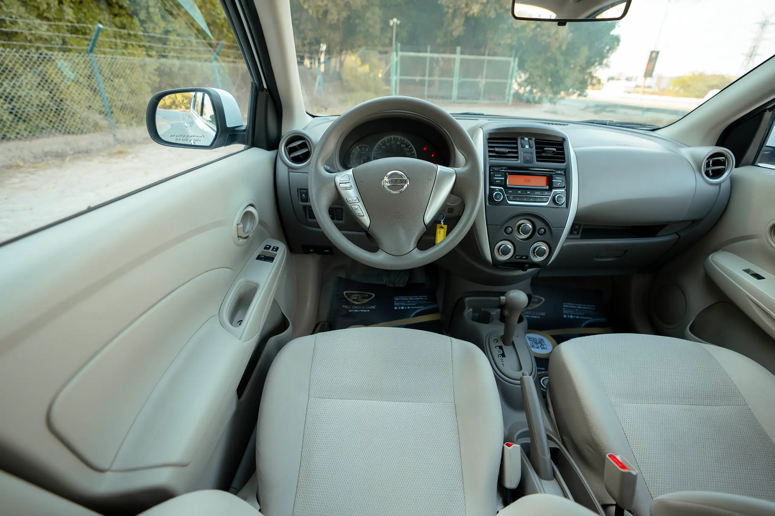 Used 2022 Nissan Sunny SV in White – Steering Wheel & Instrument Cluster for Sale at First Choice Cars Dubai Sharjah