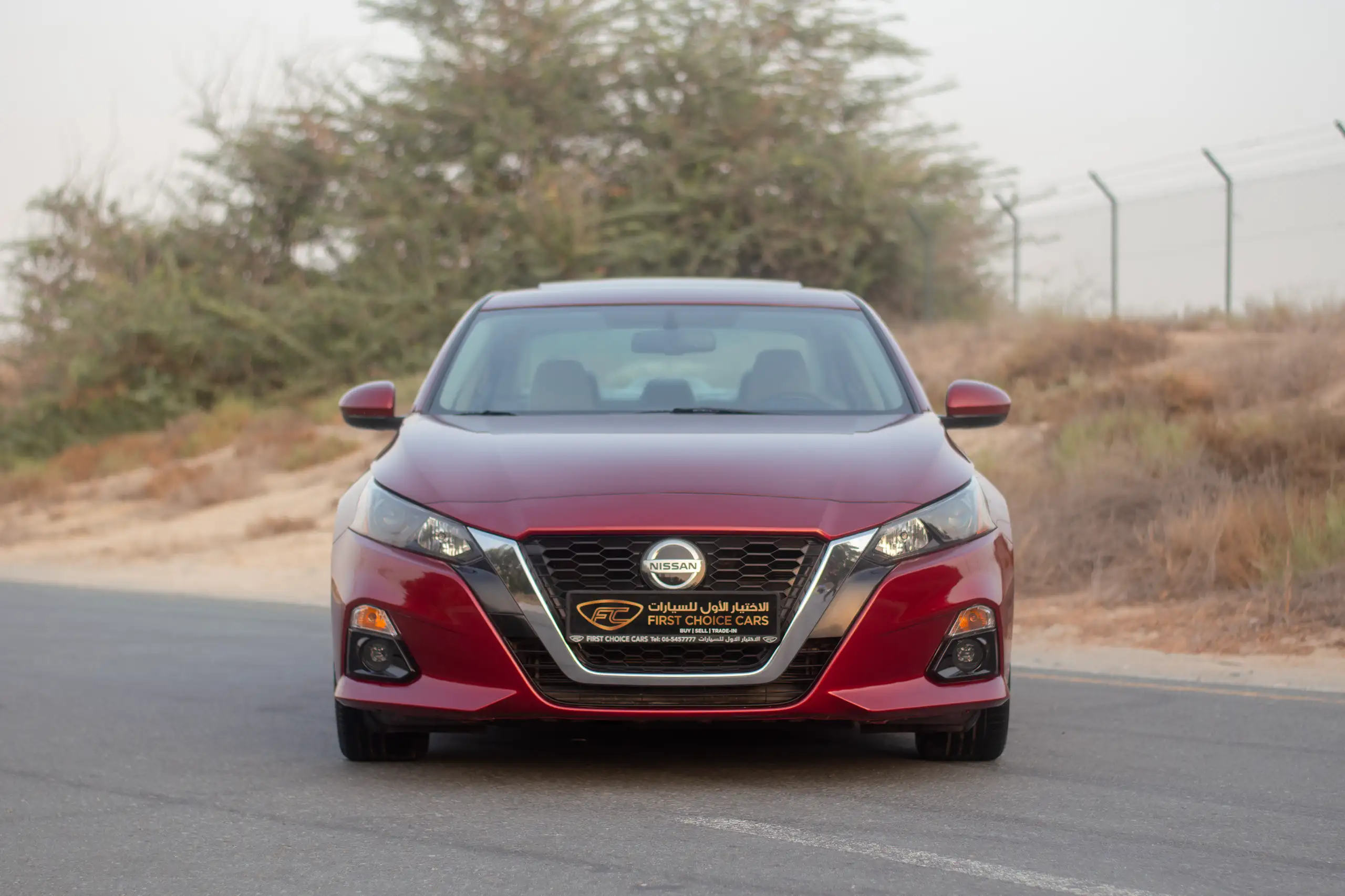 Used 2022 Nissan Altima SV Red – Front View at First Choice Cars Sharjah