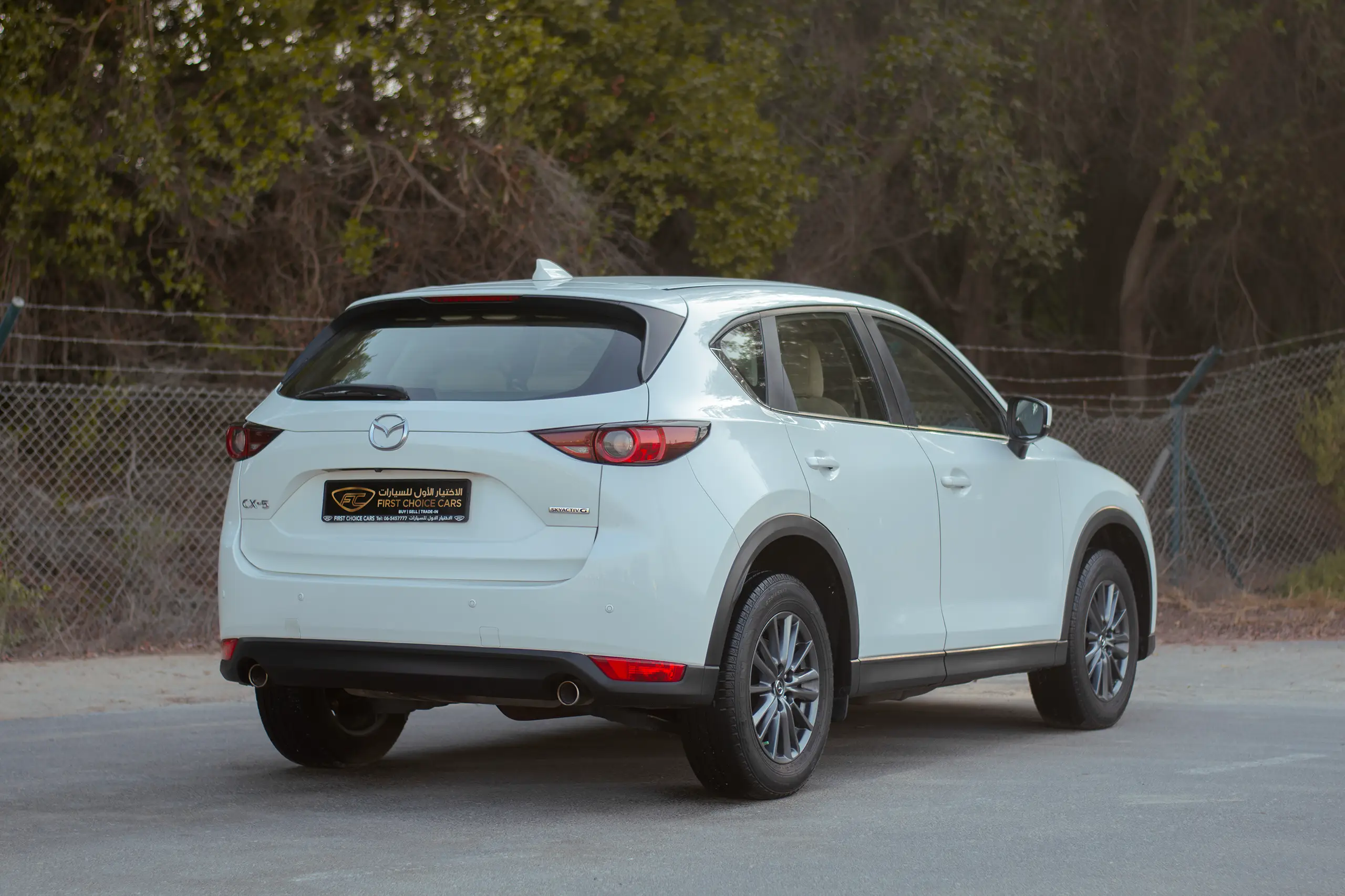 Used 2022 Mazda CX-5 GL White – Right Back Diagonal (45°) View at First Choice Cars Sharjah