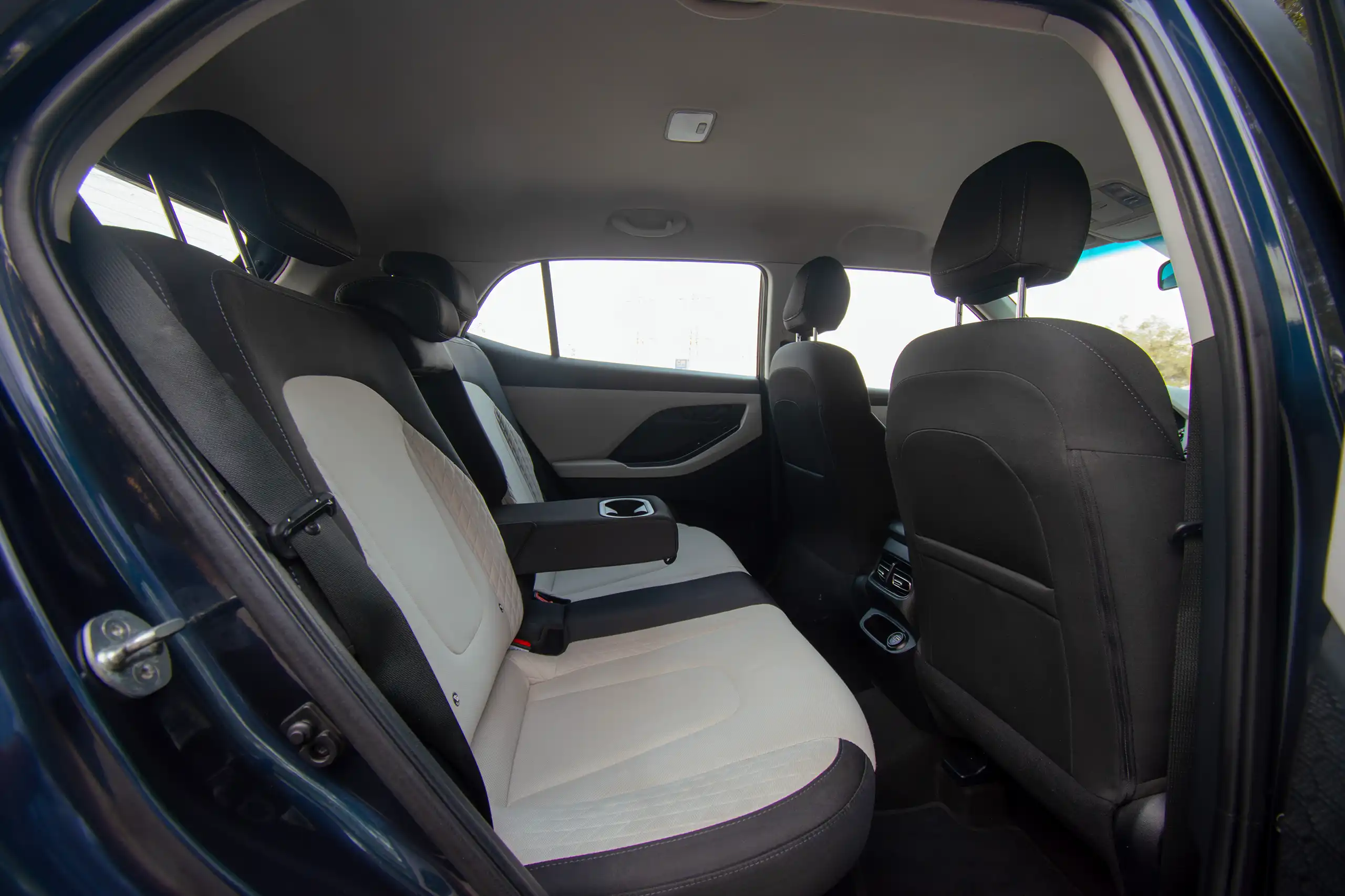 Used 2022 Hyundai Creta Smart Blue – Rear Passenger Side Cabin View at First Choice Cars Sharjah