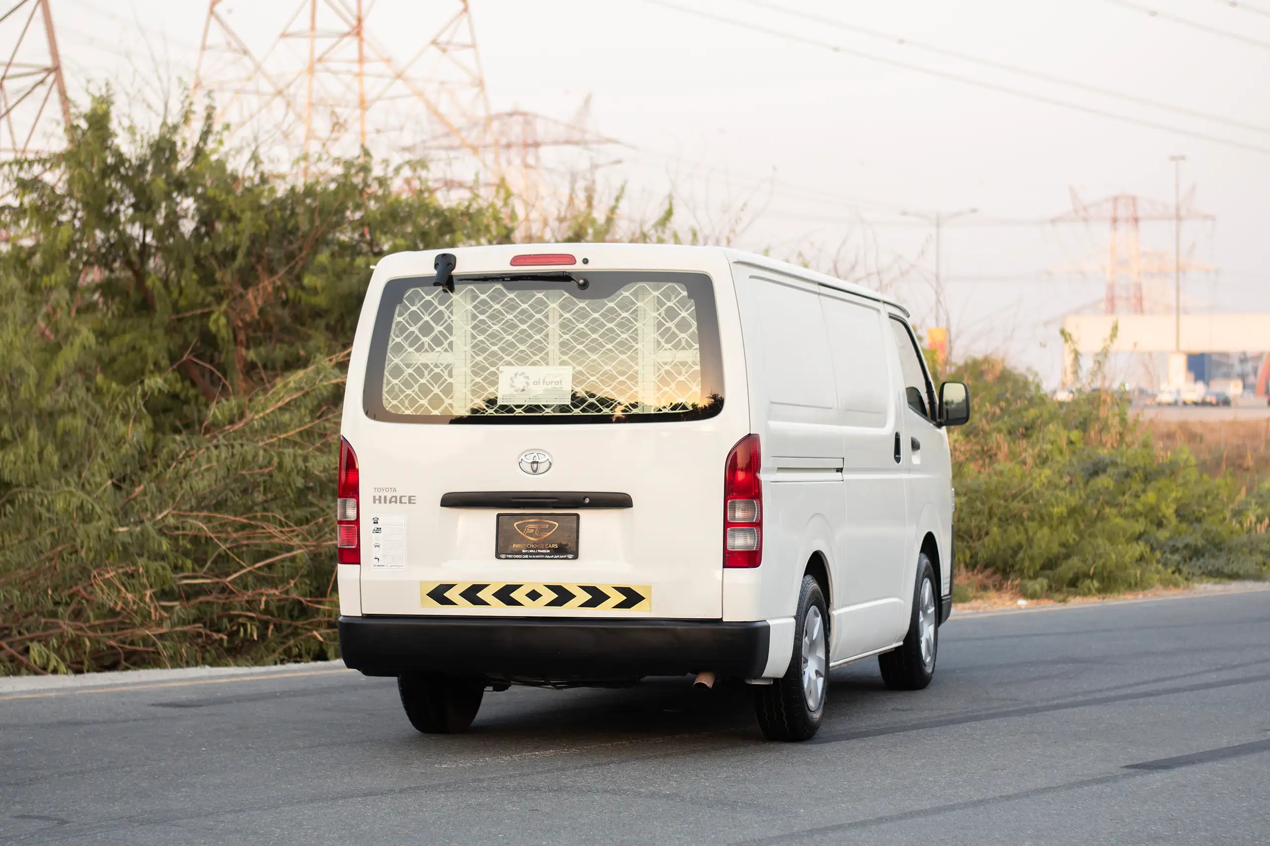Used 2021 Toyota Hiace GL Standard Roof White – Front View at First Choice Cars Sharjah