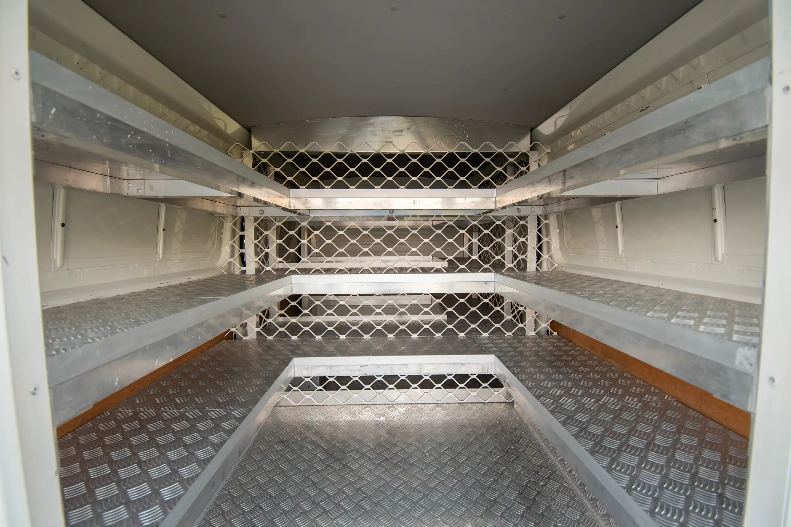 Used 2021 Toyota Hiace GL Standard Roof White – Delivery Box Rear Opening View at First Choice Cars Sharjah