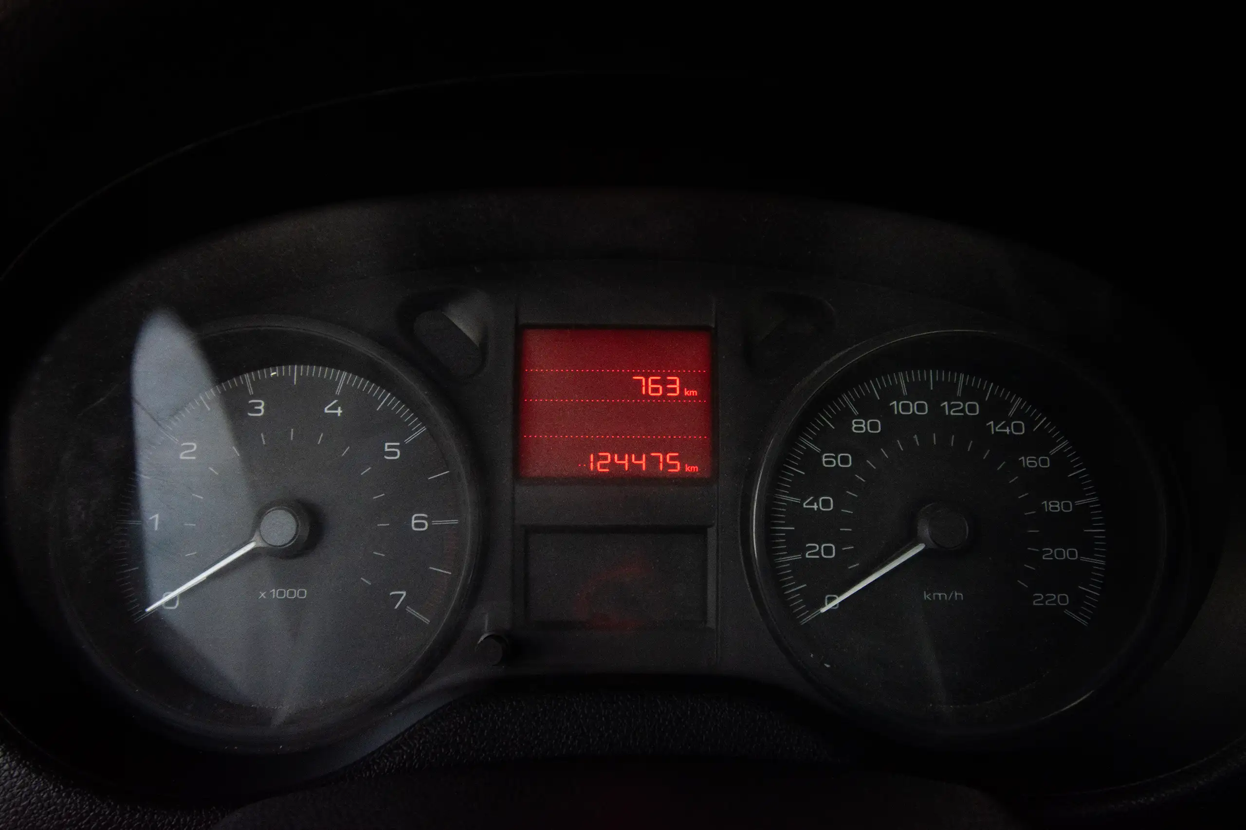 Used 2021 Peugeot 301 Allure in White – Odometer / Mileage Reading View for Sale at First Choice Cars Dubai Sharjah