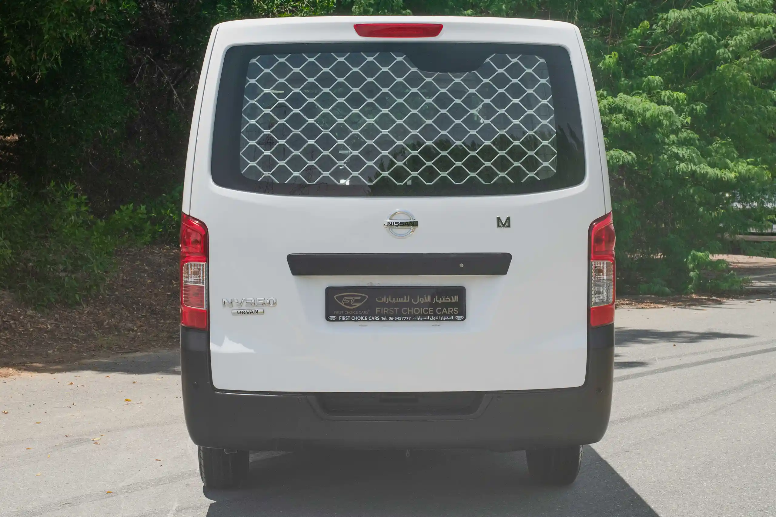 Used 2021 Nissan Urvan Standard Roof White – Back/Rear View at First Choice Cars Sharjah