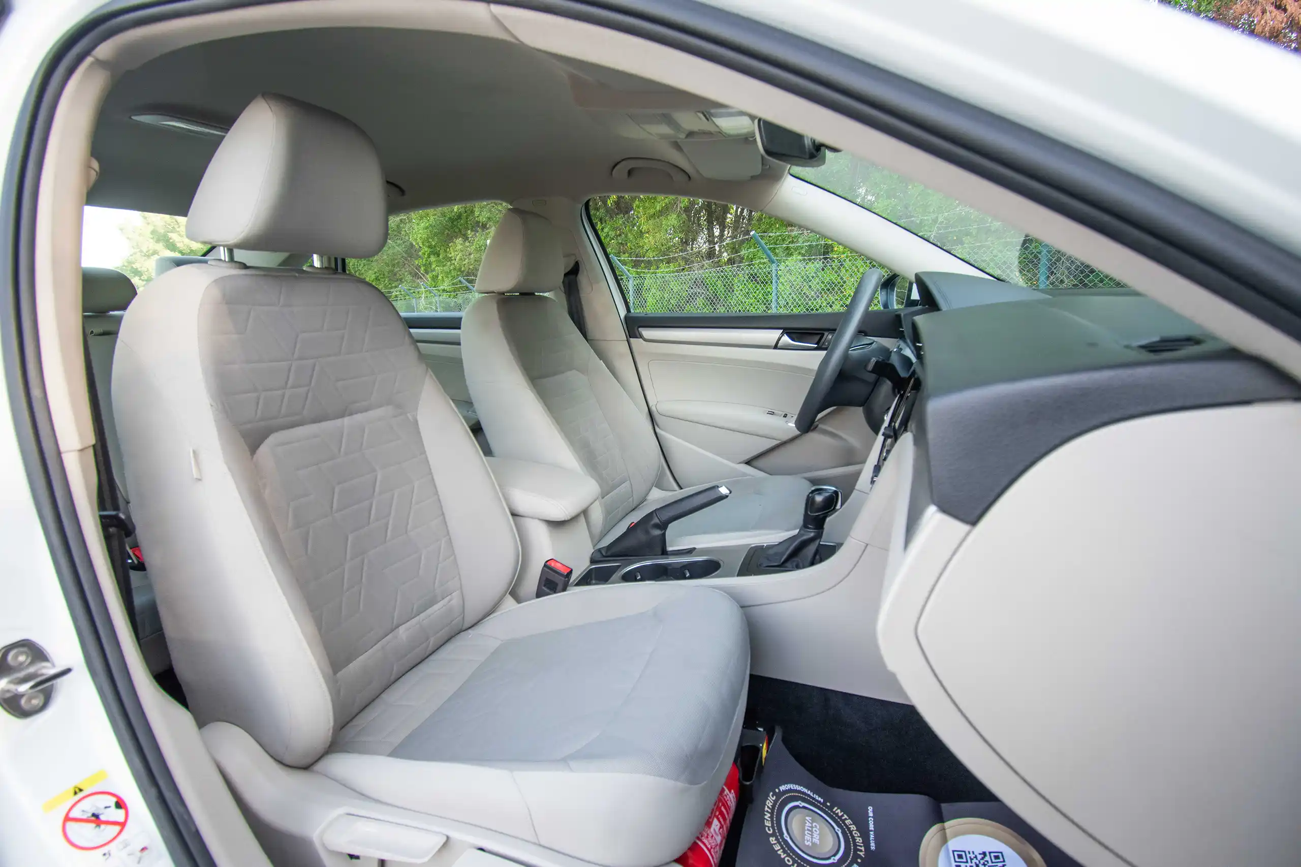 Used 2020 Volkswagen Passat Trendline in White – Front Passenger Side Cabin View for Sale at First Choice Cars Dubai Sharjah