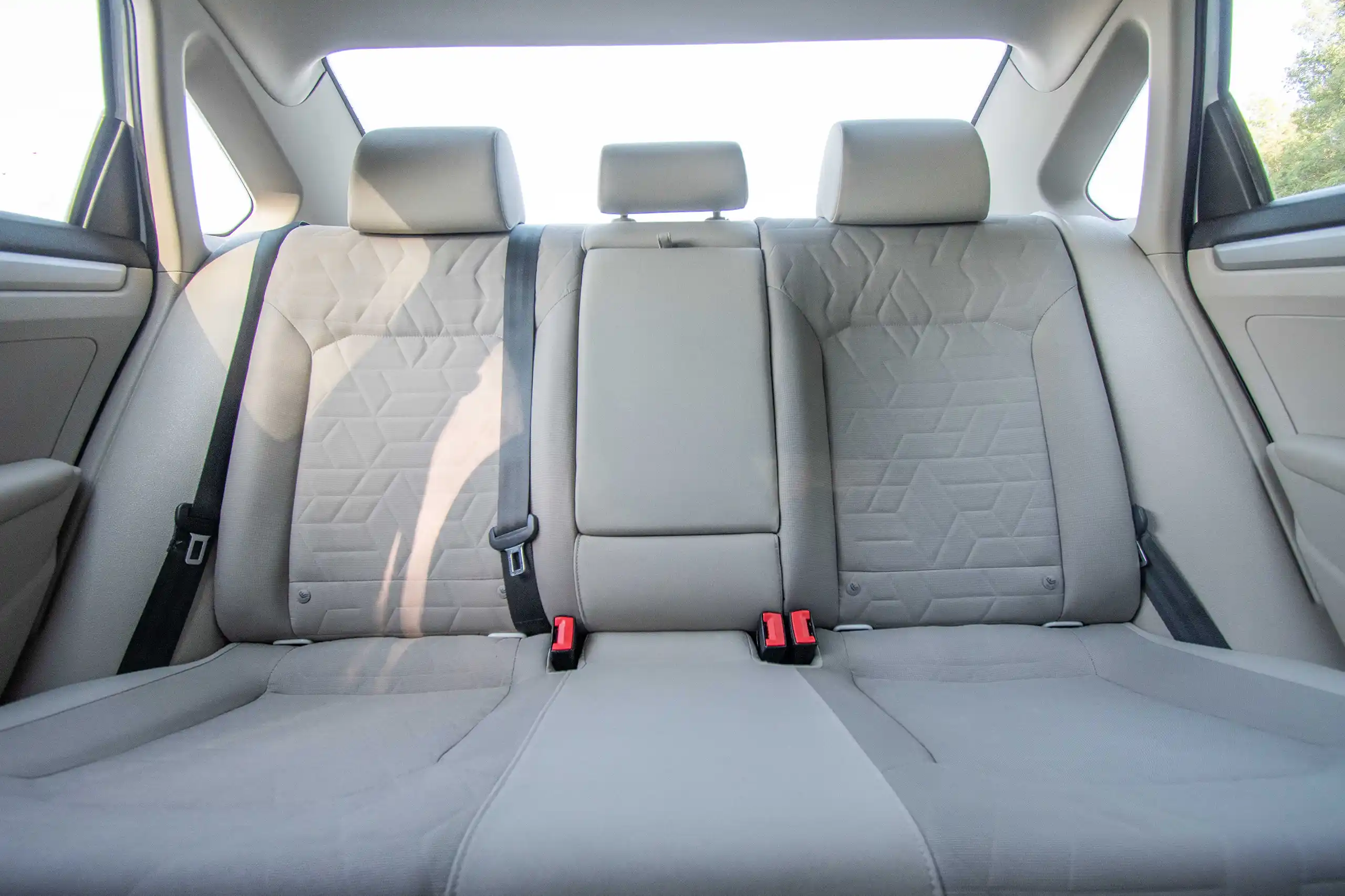 Used 2020 Volkswagen Passat Trendline in White – Rear Seat View for Sale at First Choice Cars Dubai Sharjah