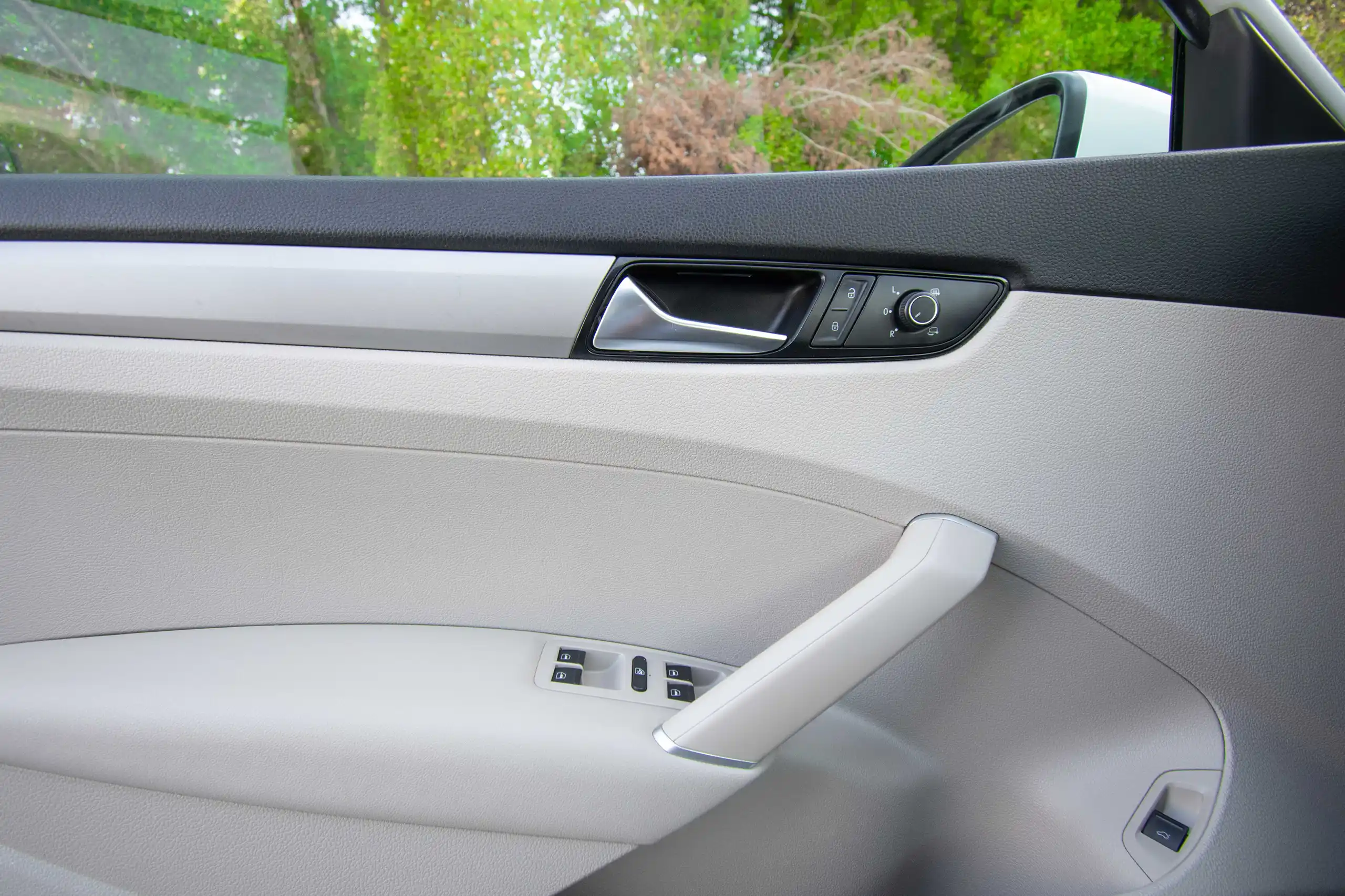 Used 2020 Volkswagen Passat Trendline in White – Driver Door Panel Full View for Sale at First Choice Cars Dubai Sharjah