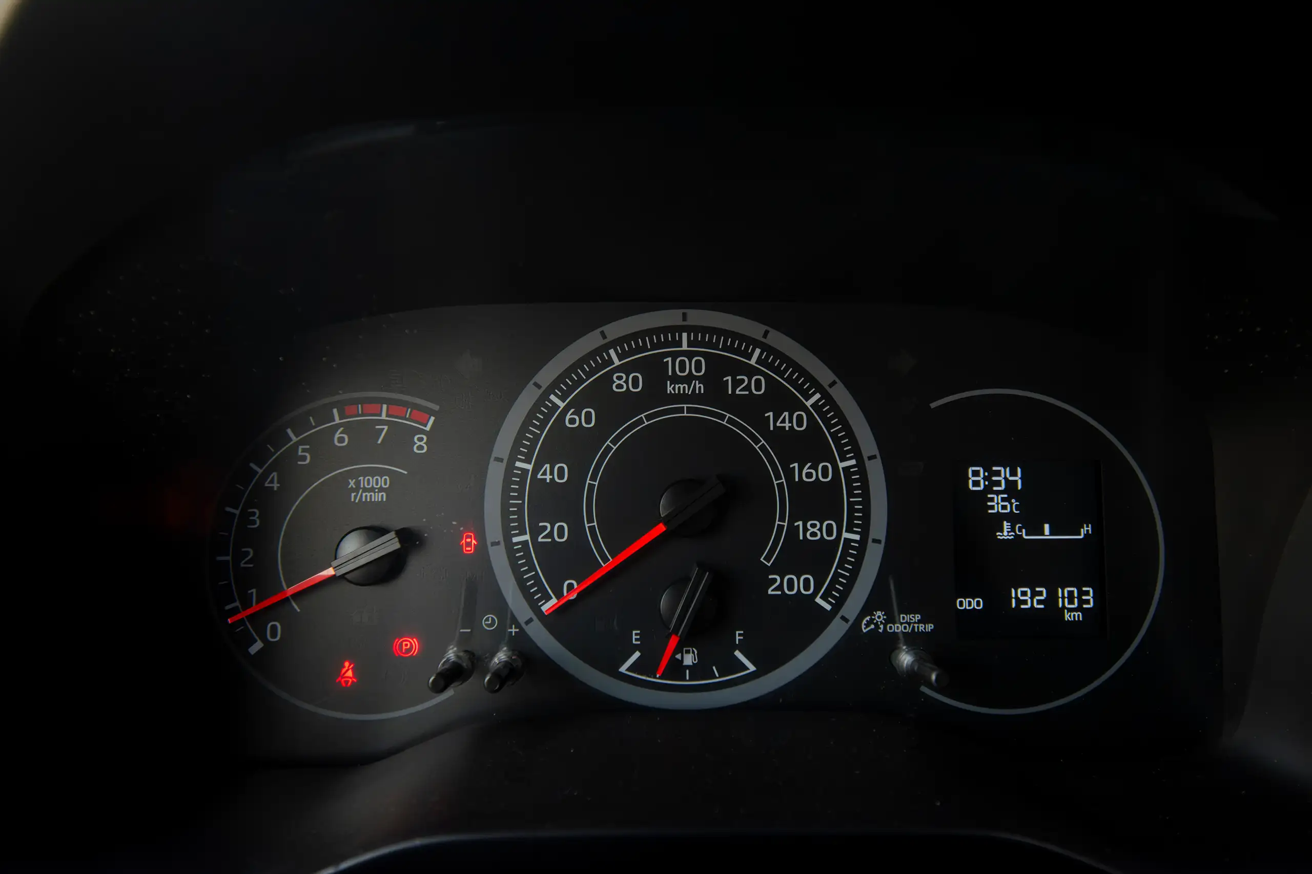 Used 2020 Toyota Hiace GL High Roof Yellow – Odometer / Mileage Reading View at First Choice Cars Sharjah