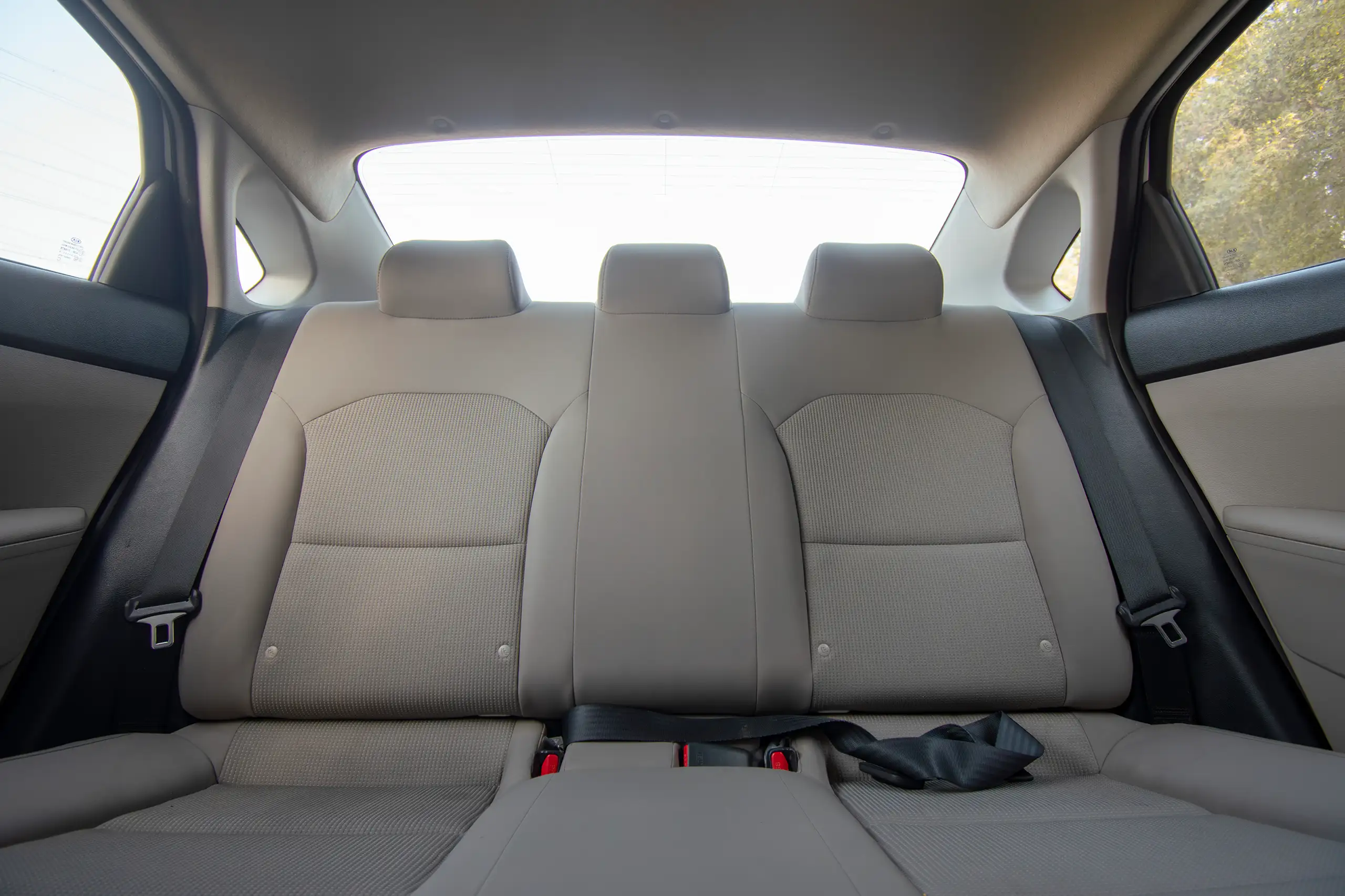 Used 2020 KIA Cerato LX White – Rear Seat View at First Choice Cars Sharjah