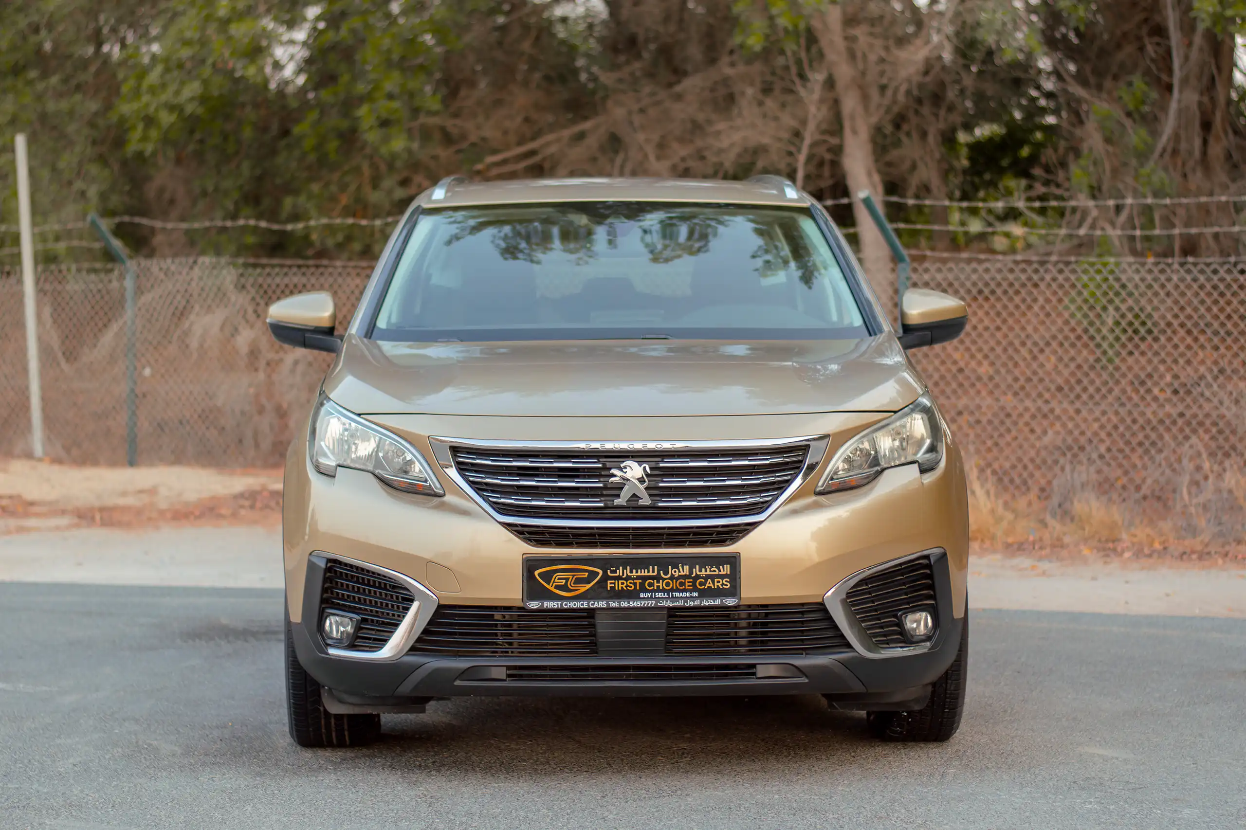 Used 2019 Peugeot 5008 Active Gold – Front View at First Choice Cars Sharjah