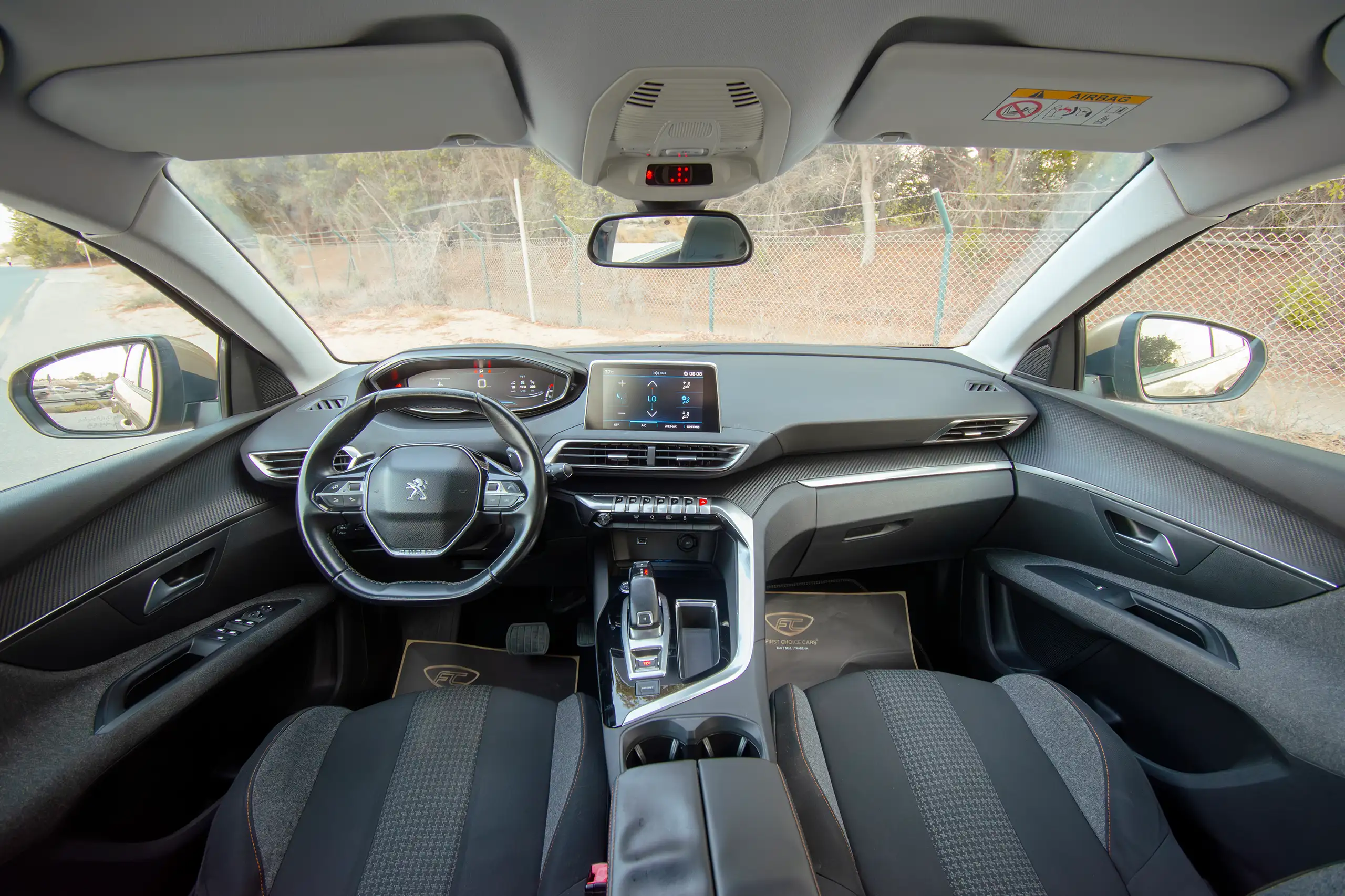 Used 2019 Peugeot 5008 Active Gold – Front Cabin / Dashboard Full View at First Choice Cars Sharjah