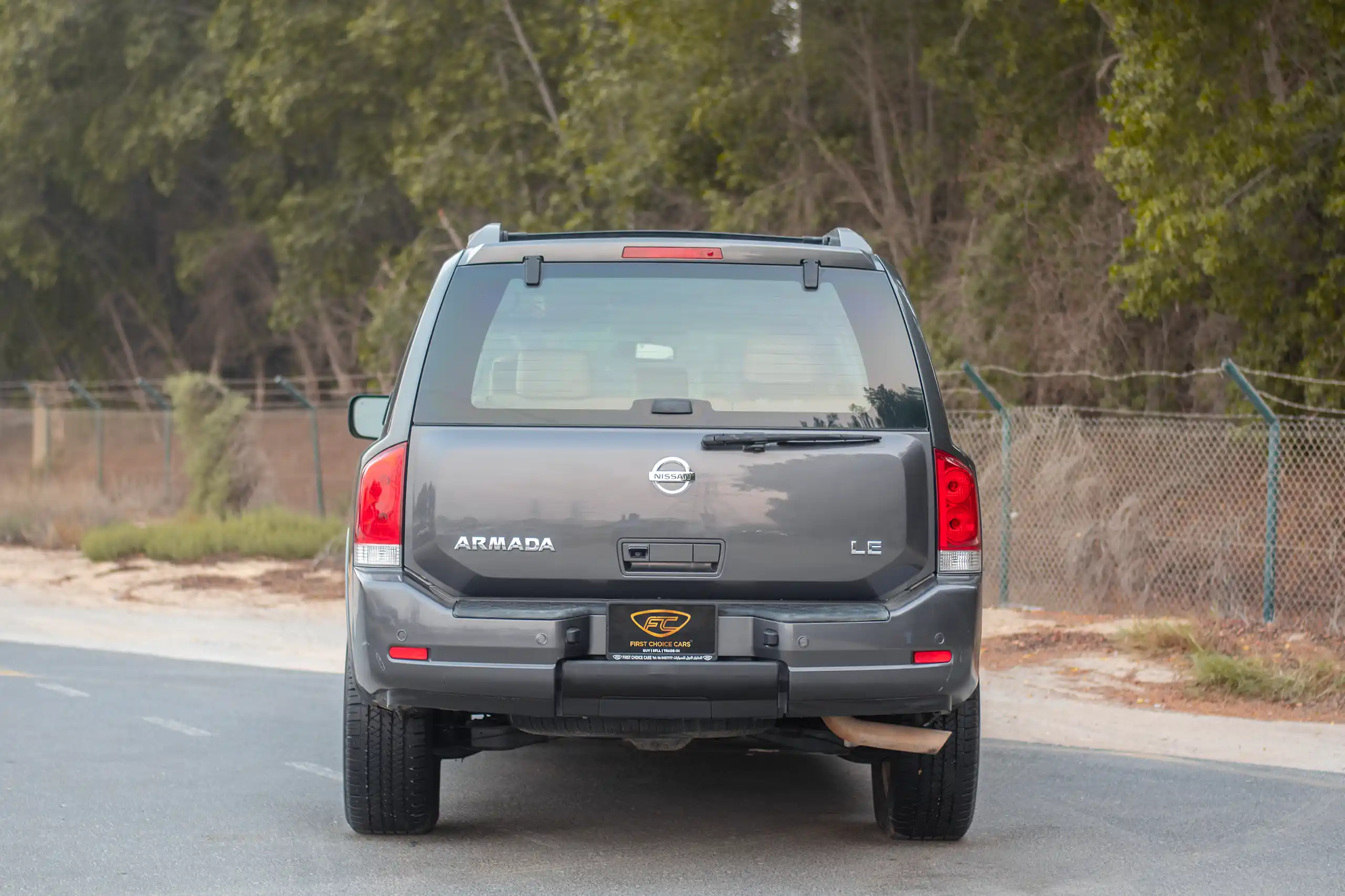 Used 2010 Nissan Armada LE Grey – Back/Rear View at First Choice Cars Sharjah