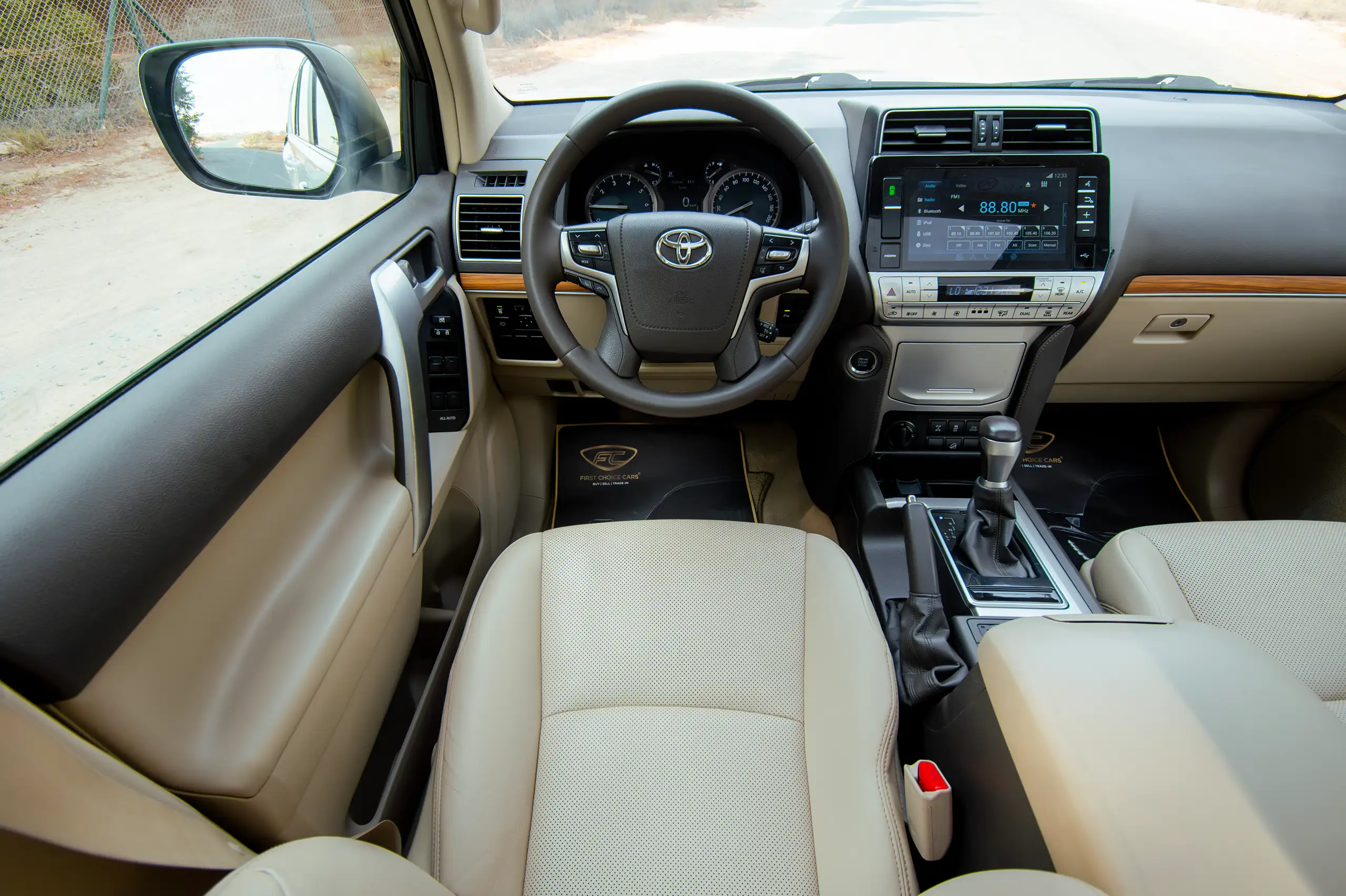 Used 2020 Toyota Prado VXR White – Steering Wheel & Instrument Cluster at First Choice Cars Sharjah