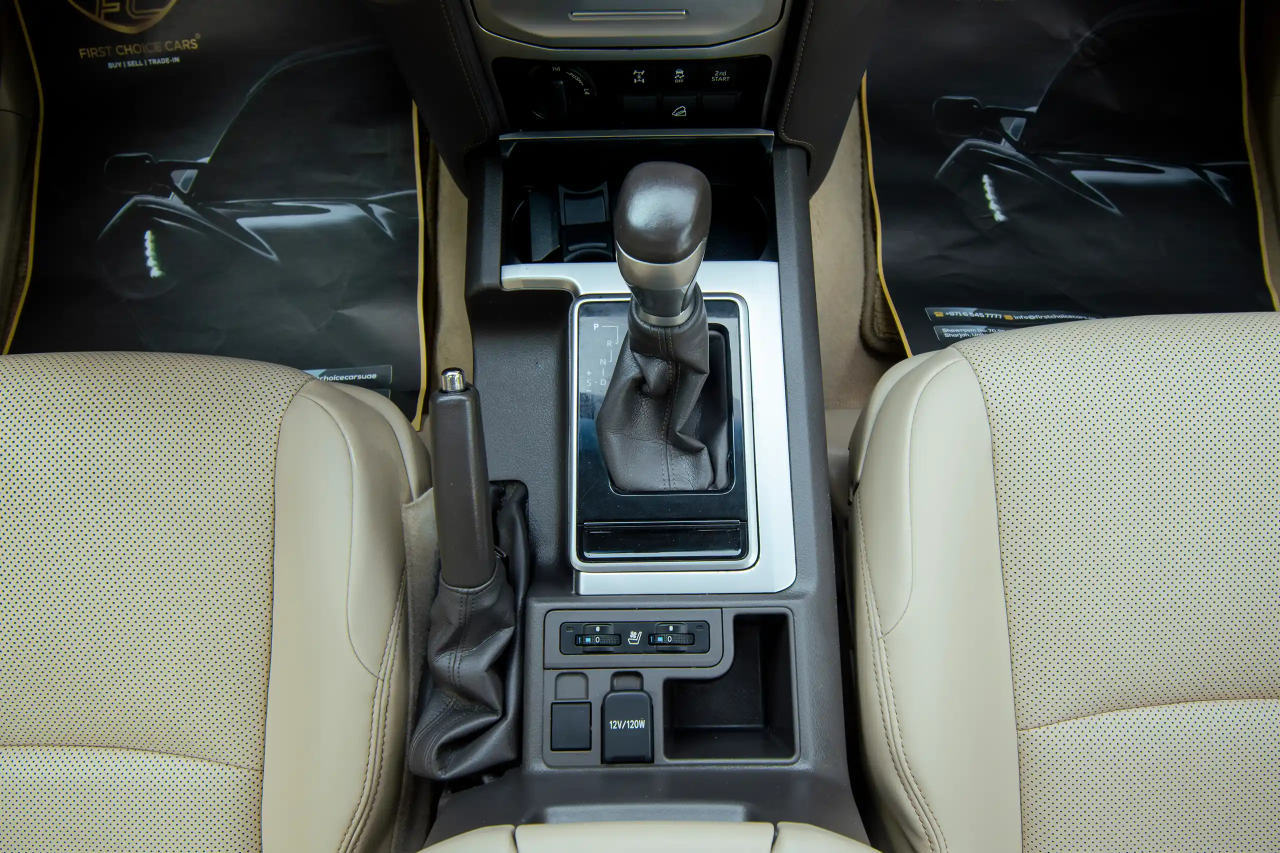 Used 2020 Toyota Prado VXR White – Center Console & Gear Shifter at First Choice Cars Sharjah