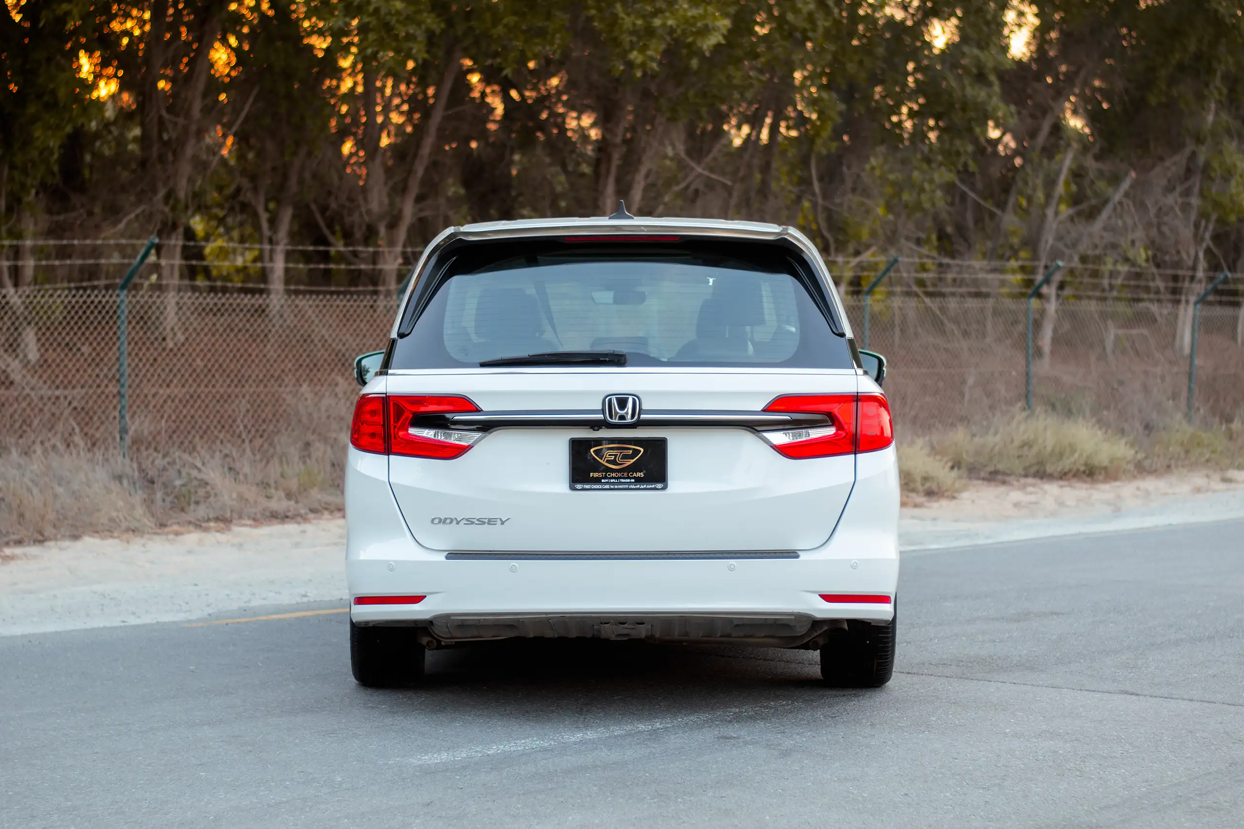 Used 2021 Honda Odyssey EX White – Back/Rear View at First Choice Cars Sharjah