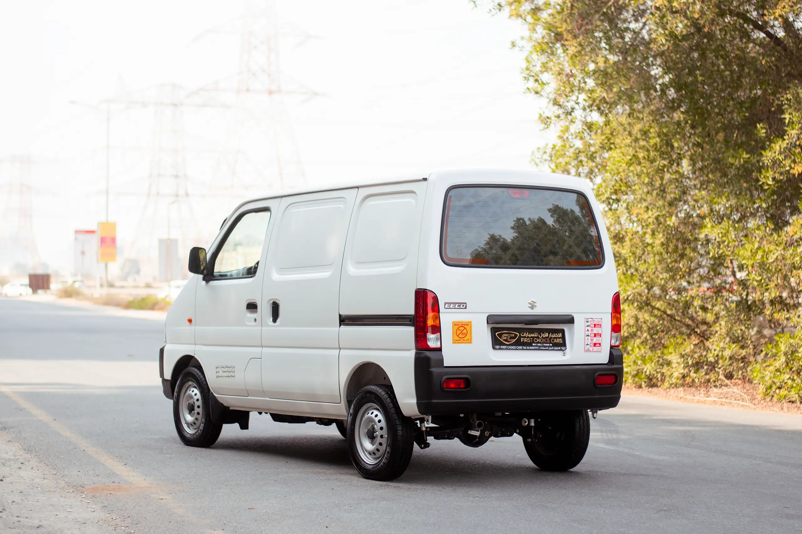 Used 2023 Suzuki Eeco Cargo White – Left Back Diagonal (45°) View at First Choice Cars Sharjah