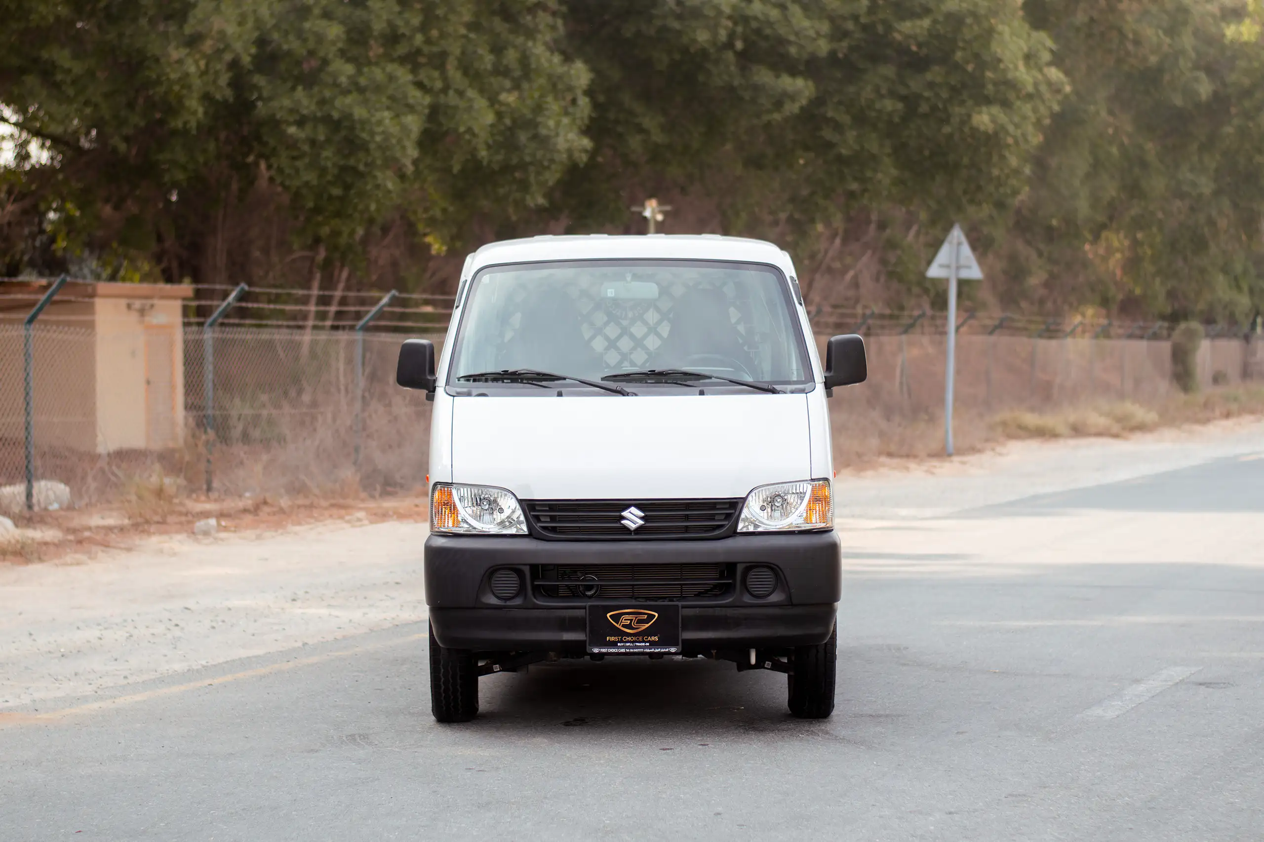 Used 2023 Suzuki Eeco Cargo White – Front View at First Choice Cars Sharjah