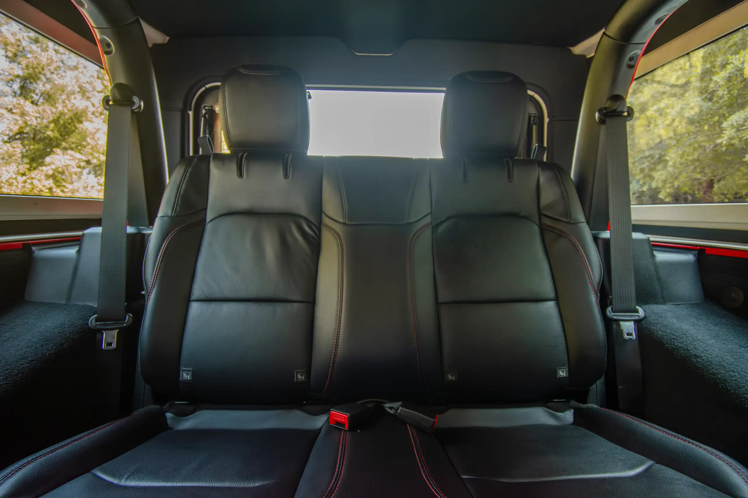 Used 2020 Jeep Wrangler Rubicon Red – Rear Seat View at First Choice Cars Sharjah