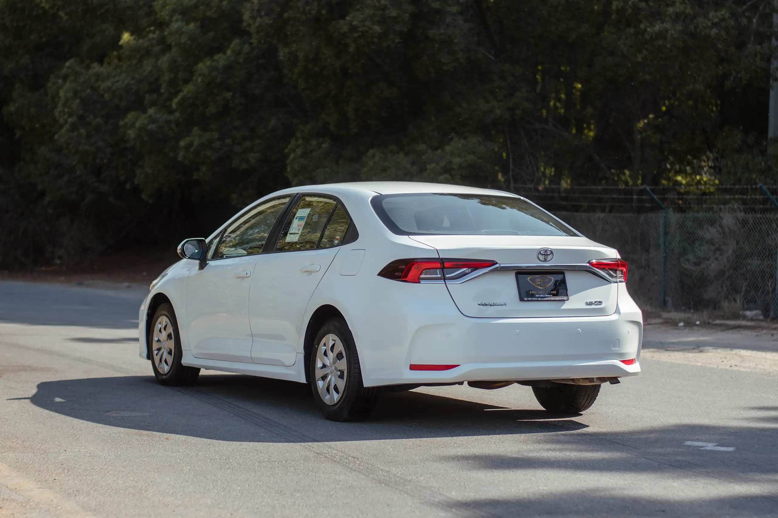 Used 2022 Toyota Corolla Xli White – Left Back Diagonal (45°) View at First Choice Cars Sharjah