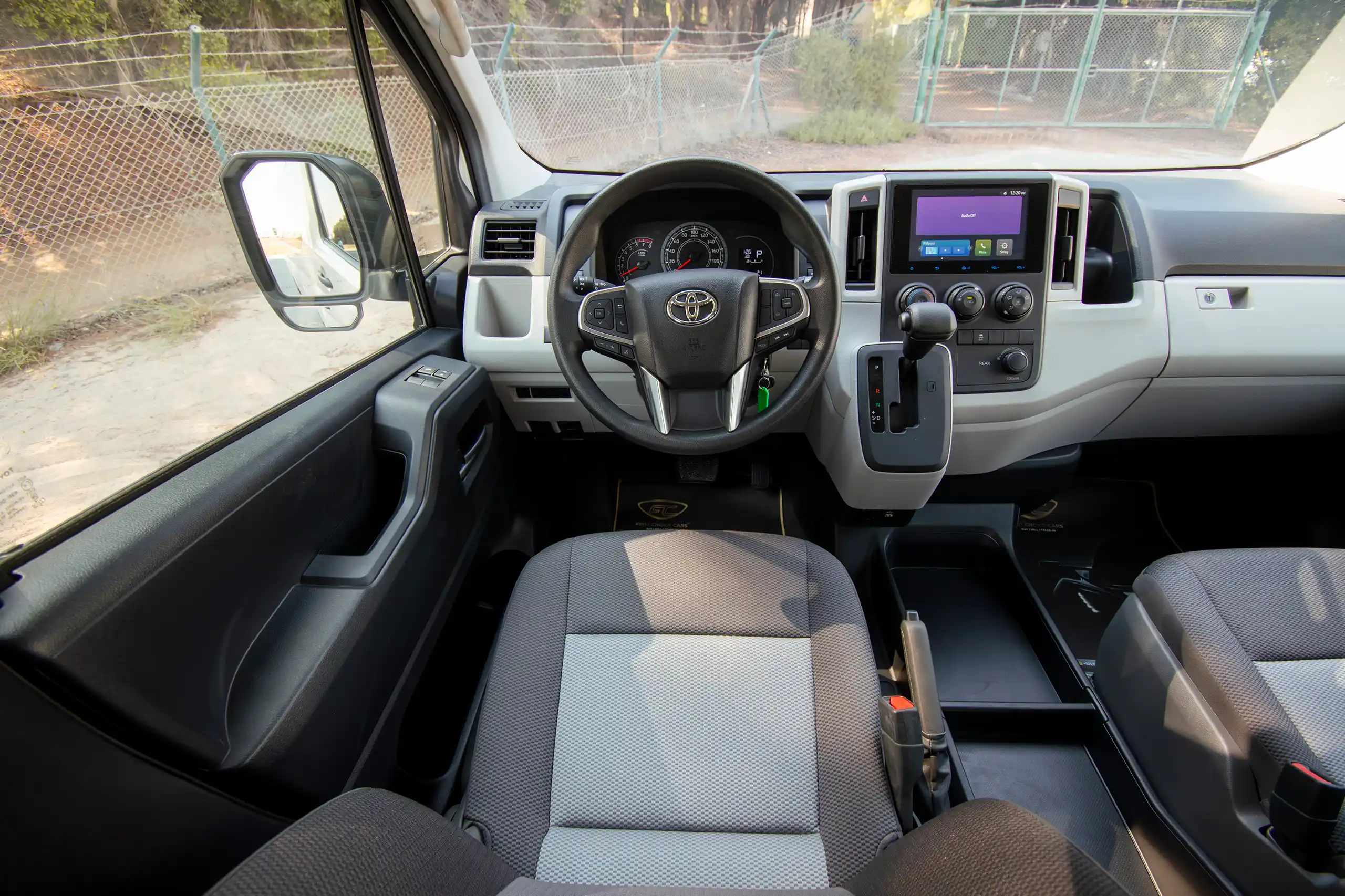 Used 2025 Toyota Hiace GL High Roof White – Steering Wheel & Instrument Cluster at First Choice Cars Sharjah