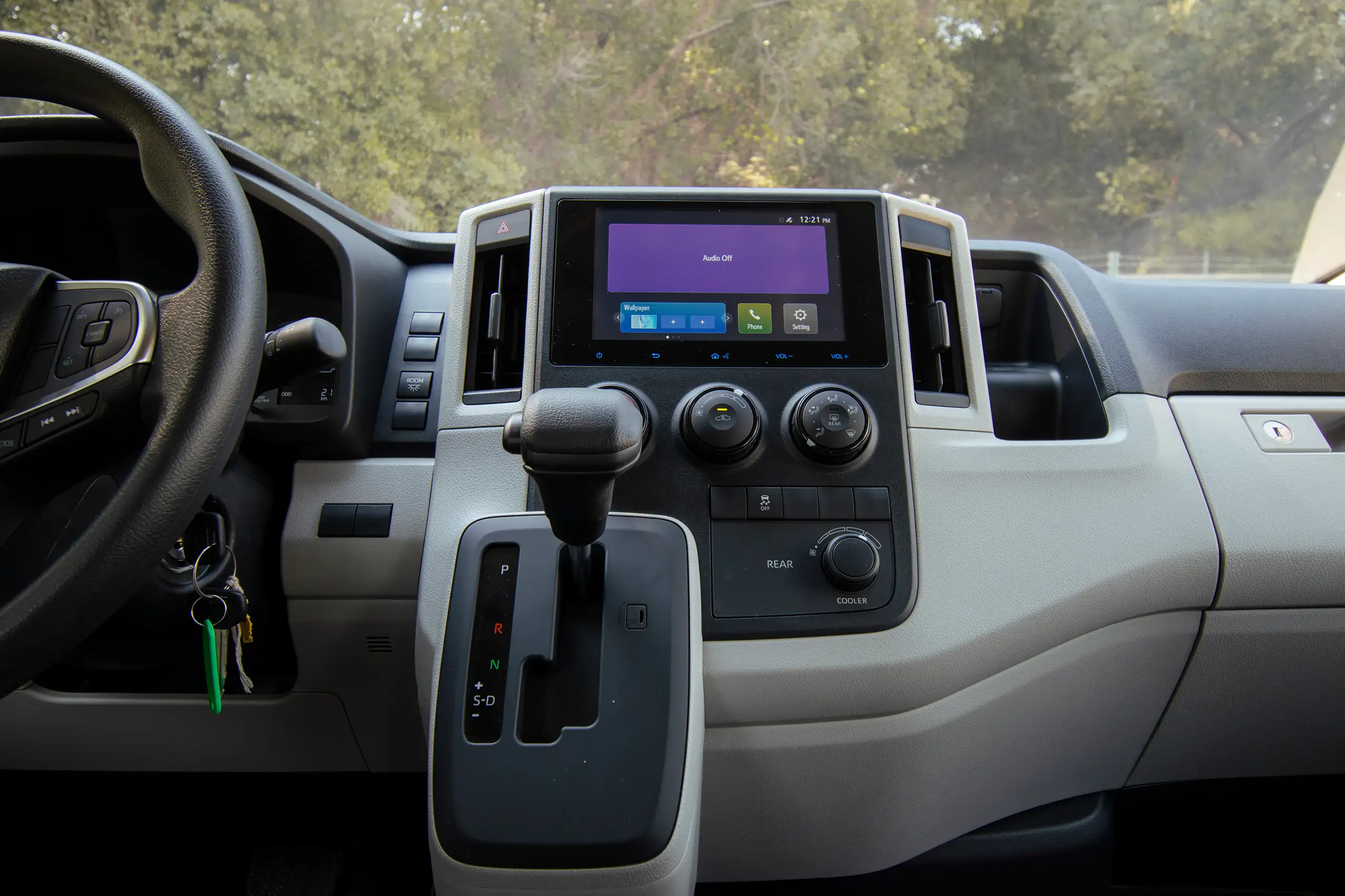 Used 2025 Toyota Hiace GL High Roof White – Infotainment / Touchscreen System at First Choice Cars Sharjah