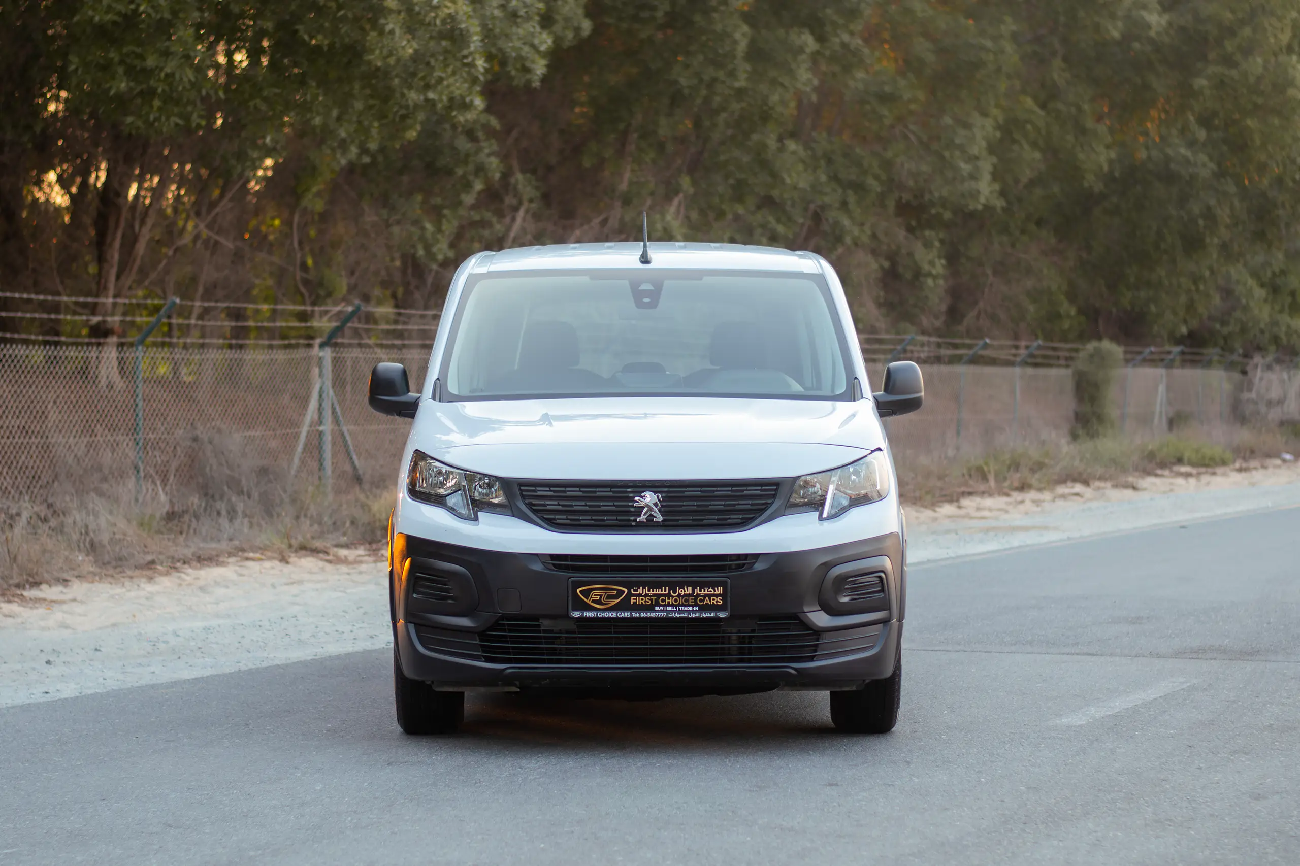 Used 2023 Peugeot Rifter Long White – Front View at First Choice Cars Sharjah