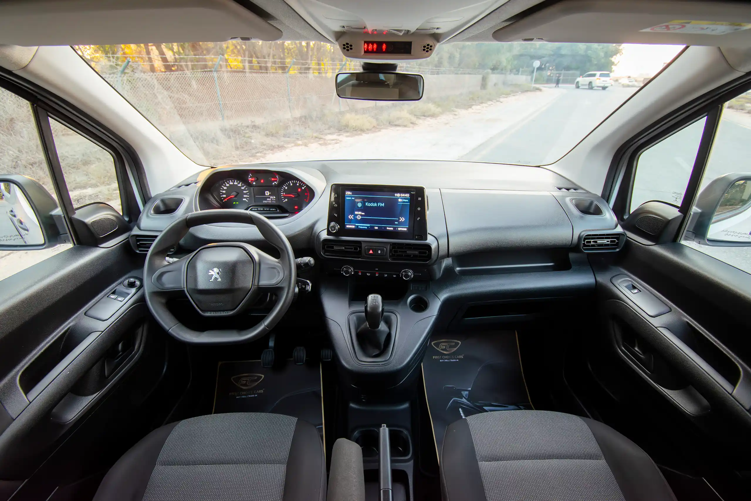 Used 2023 Peugeot Rifter Long White – Front Cabin / Dashboard Full View at First Choice Cars Sharjah