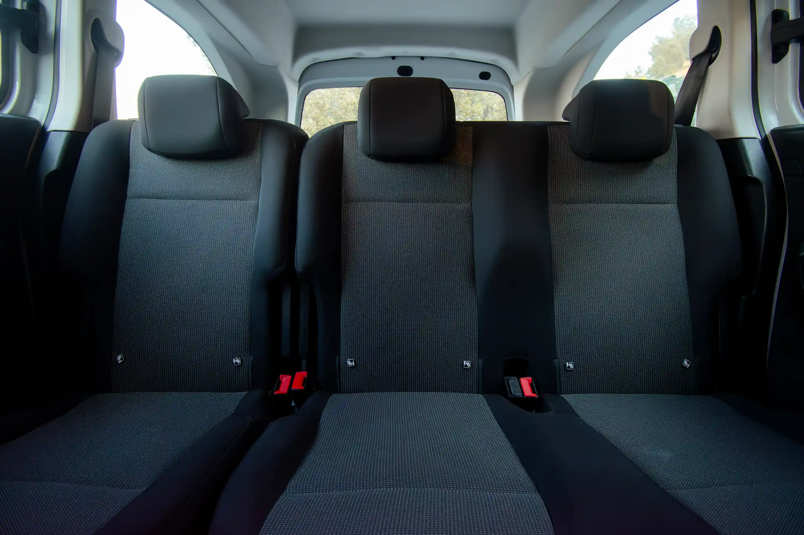 Used 2023 Peugeot Rifter Long White – Rear Seat View at First Choice Cars Sharjah