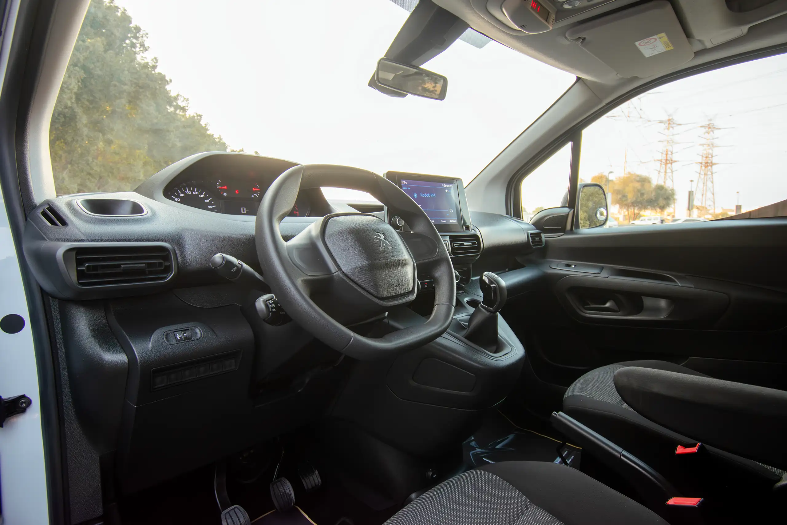 Used 2023 Peugeot Rifter Long White – Driver Side Dashboard & Steering View at First Choice Cars Sharjah