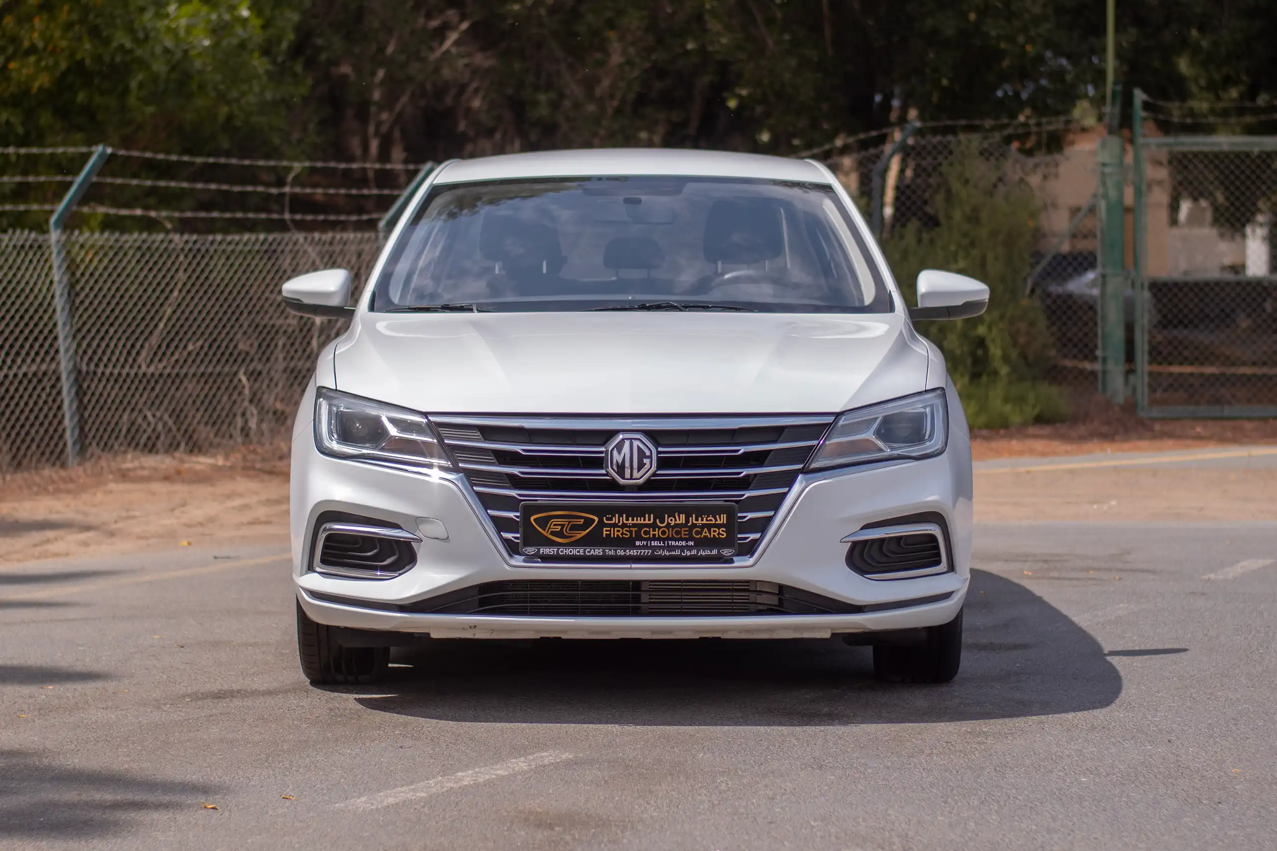 Used 2023 MG 5 Comfort White – Front View at First Choice Cars Sharjah