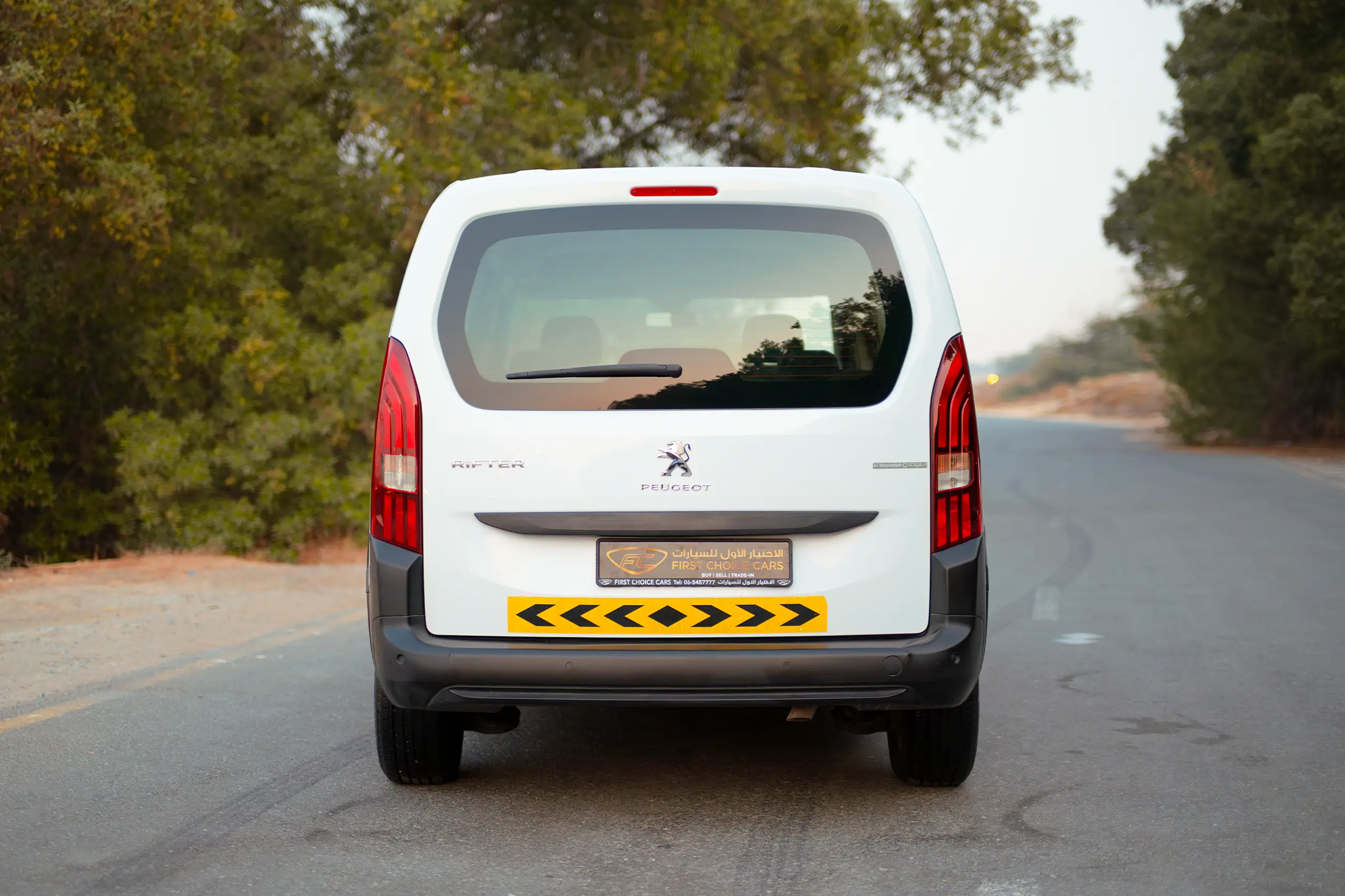 Used 2022 Peugeot Rifter Long White – Back/Rear View at First Choice Cars Sharjah