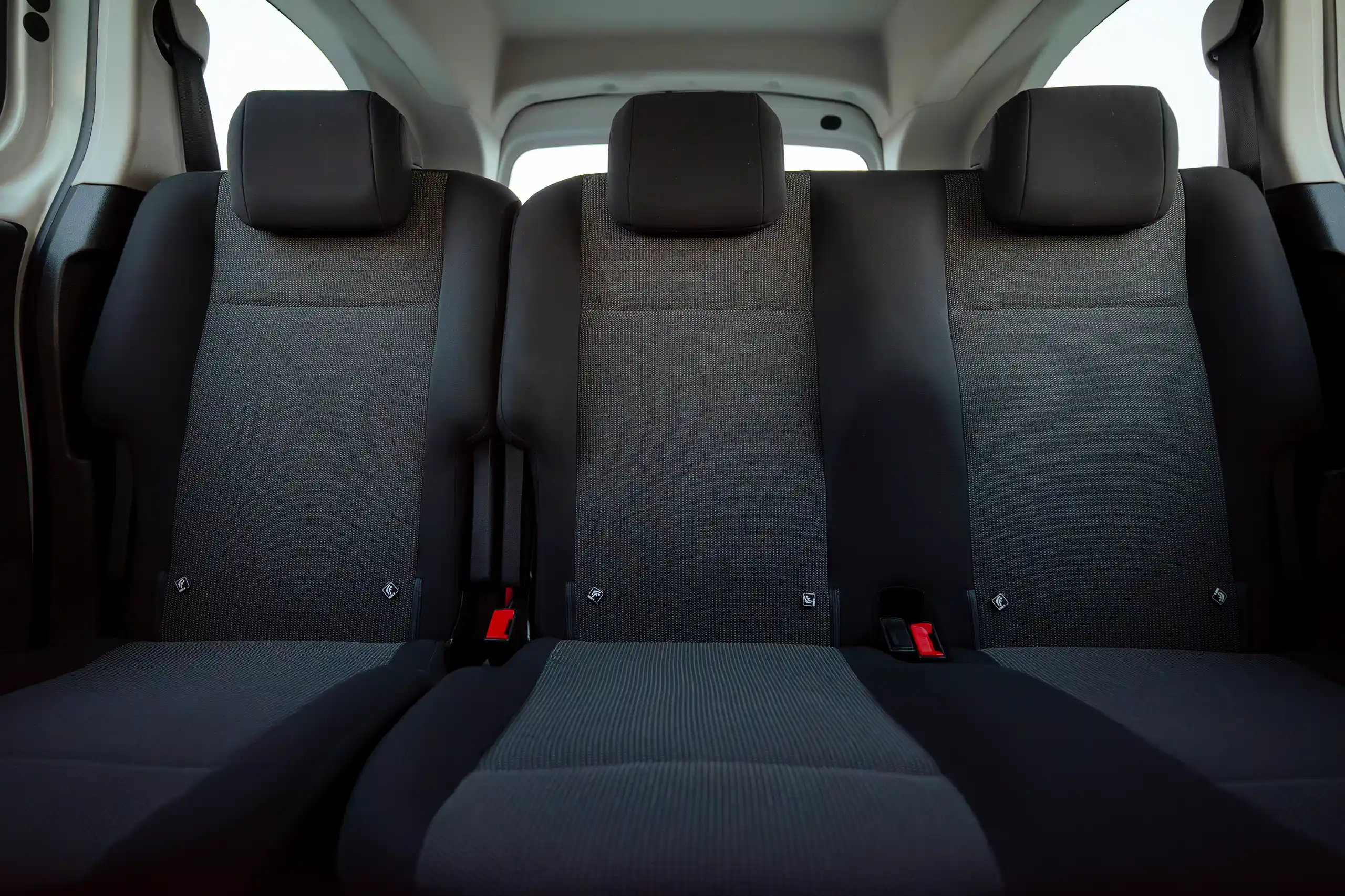 Used 2022 Peugeot Rifter Long White – Rear Seat View at First Choice Cars Sharjah