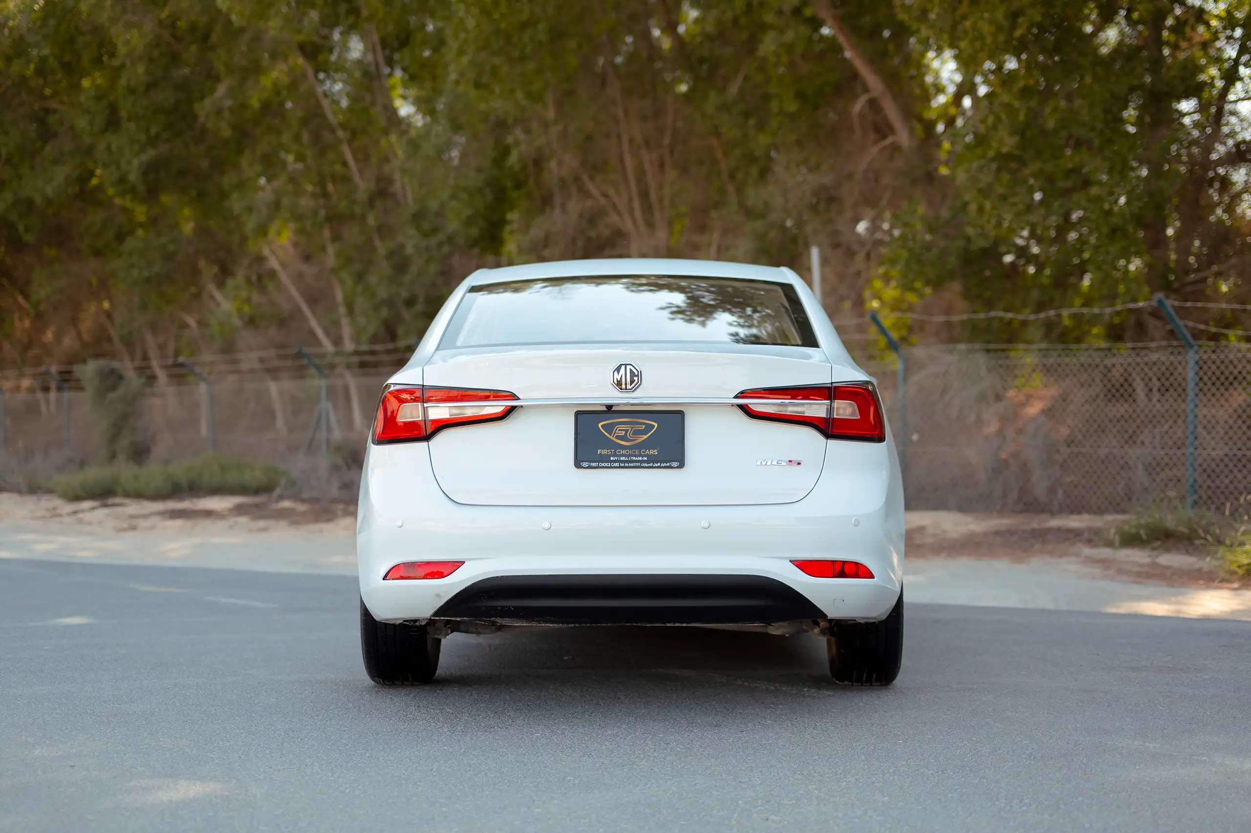Used 2022 MG 5 Comfort White – Back/Rear View at First Choice Cars Sharjah