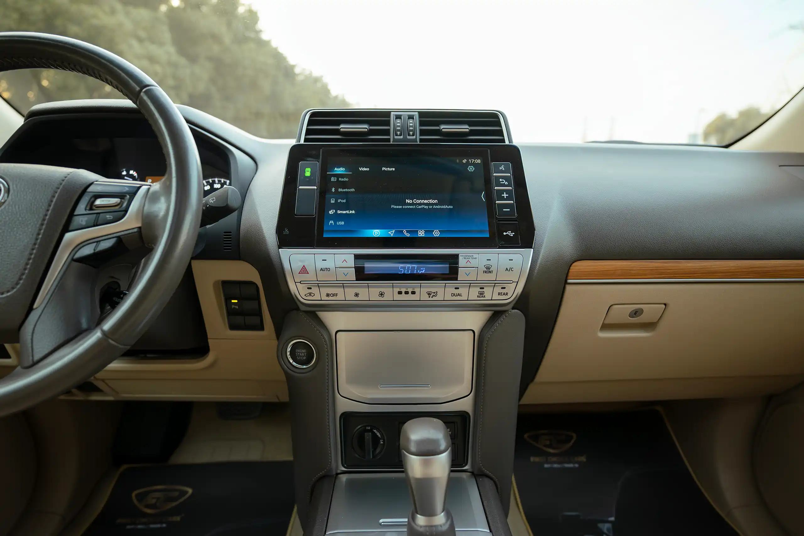 Used 2022 Toyota Prado VXR White – Infotainment / Touchscreen System at First Choice Cars Sharjah