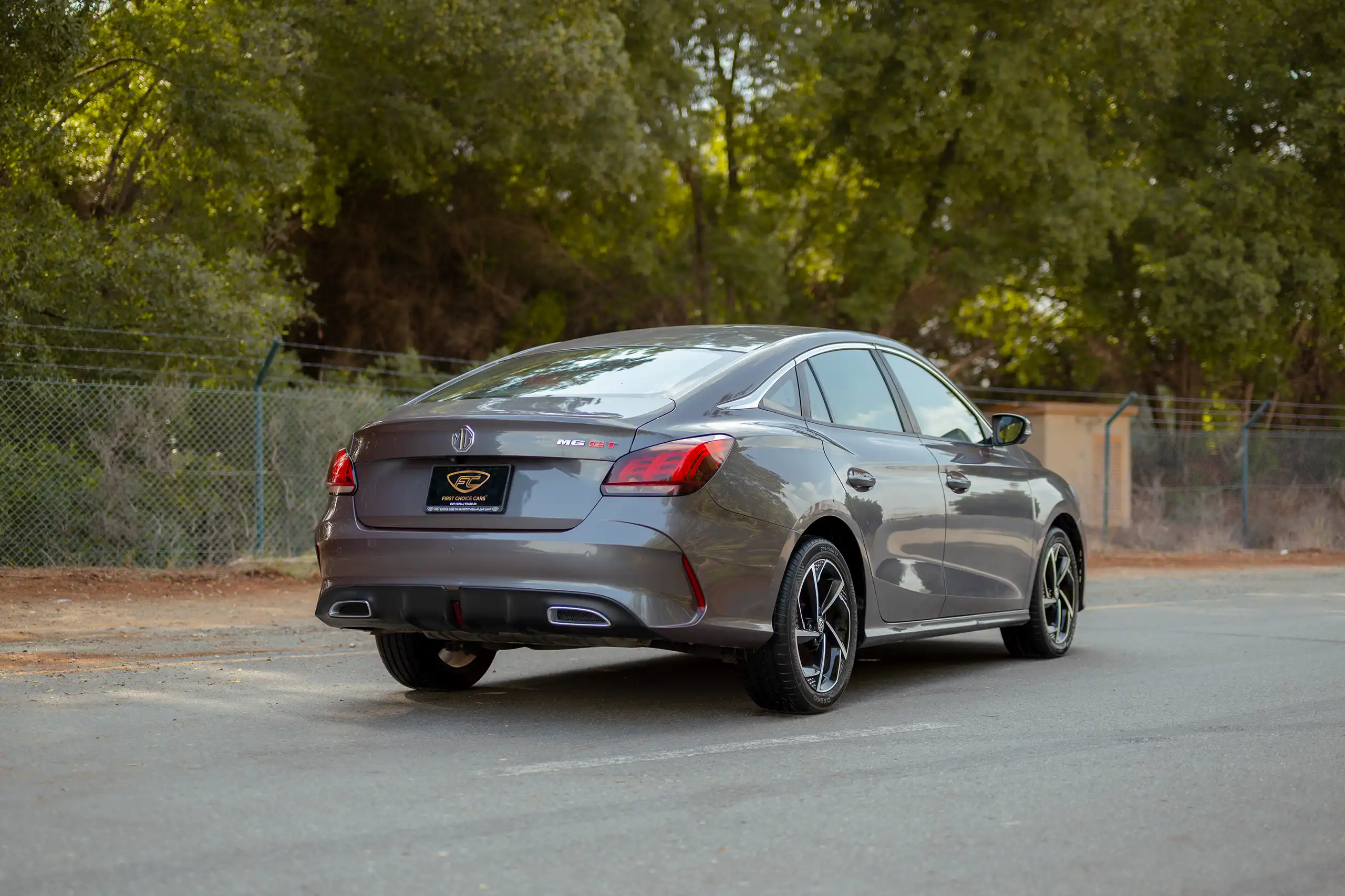 Used 2022 MG GT Luxury Grey – Right Back Diagonal (45°) View at First Choice Cars Sharjah