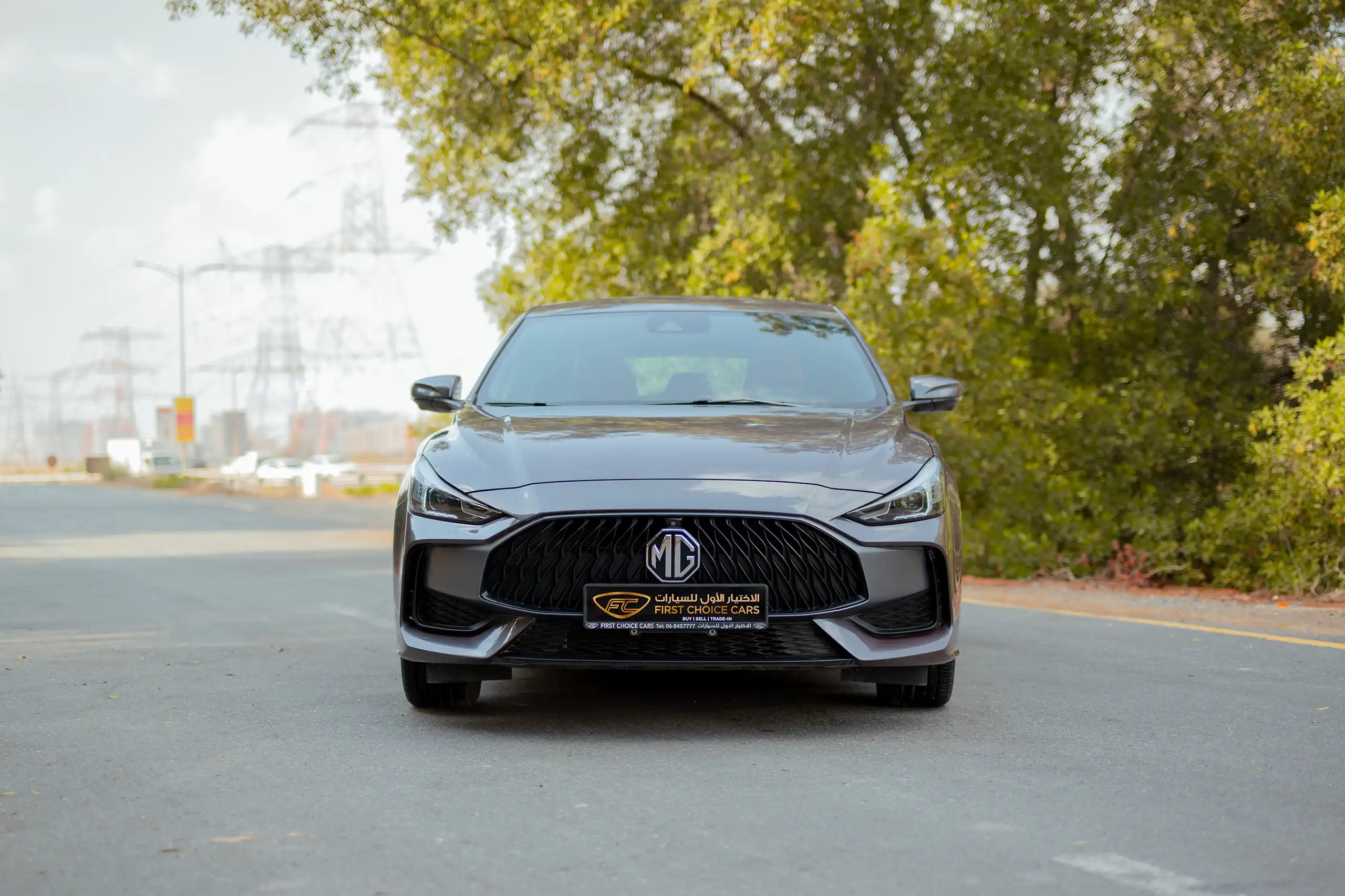 Used 2022 MG GT Luxury Grey – Front View at First Choice Cars Sharjah