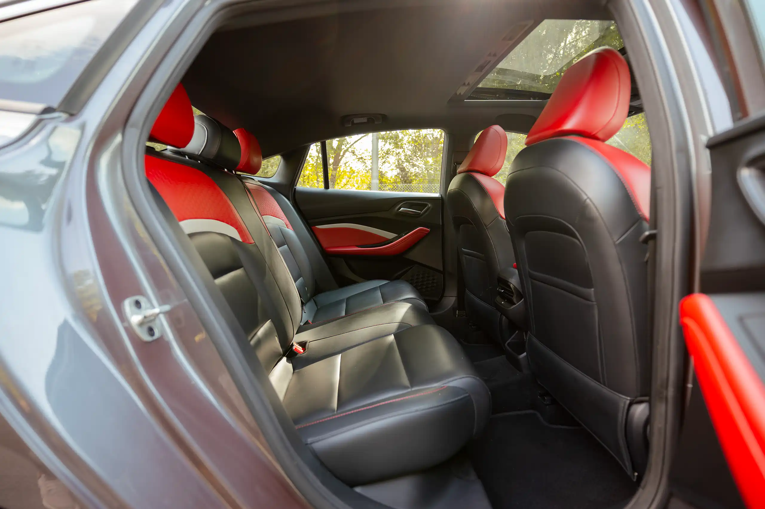 Used 2022 MG GT Luxury Grey – Rear Driver Side Cabin View at First Choice Cars Sharjah