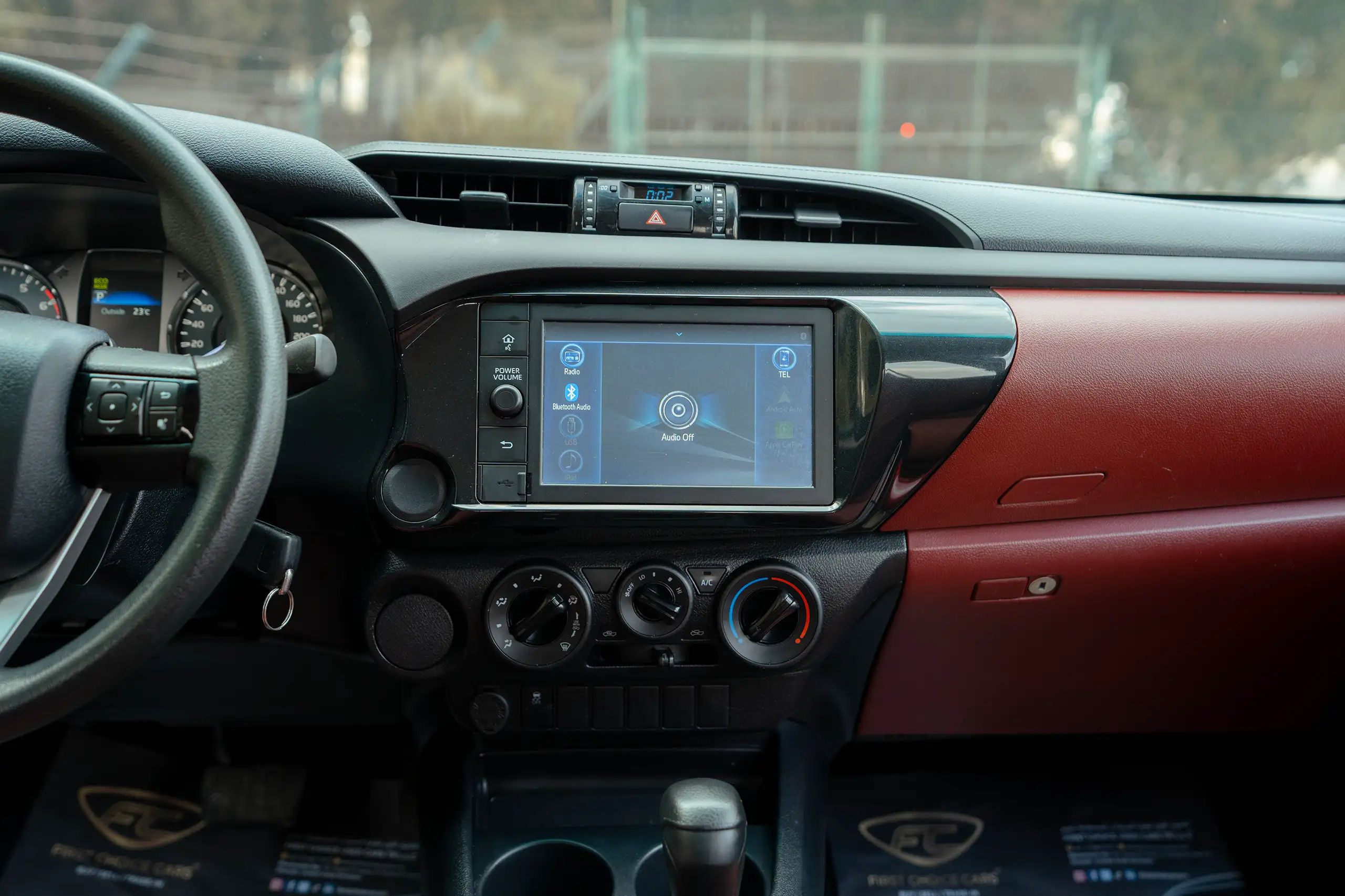 Used 2022 Toyota Hilux GLX Double Cabin White – Infotainment / Touchscreen System at First Choice Cars Sharjah