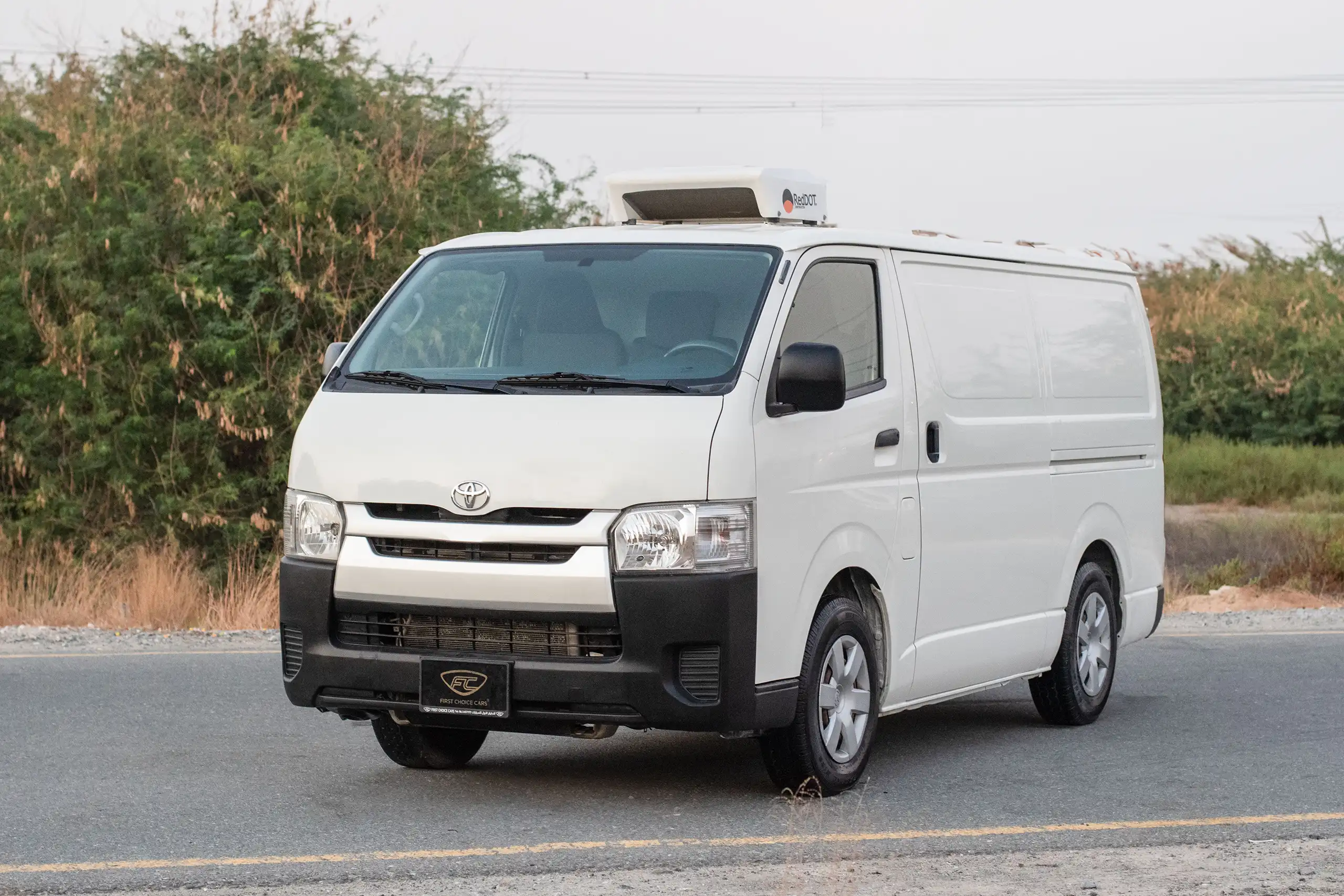 Used 2022 Toyota Hiace GL Standard Roof White – Left Front Diagonal (45°) View at First Choice Cars Sharjah
