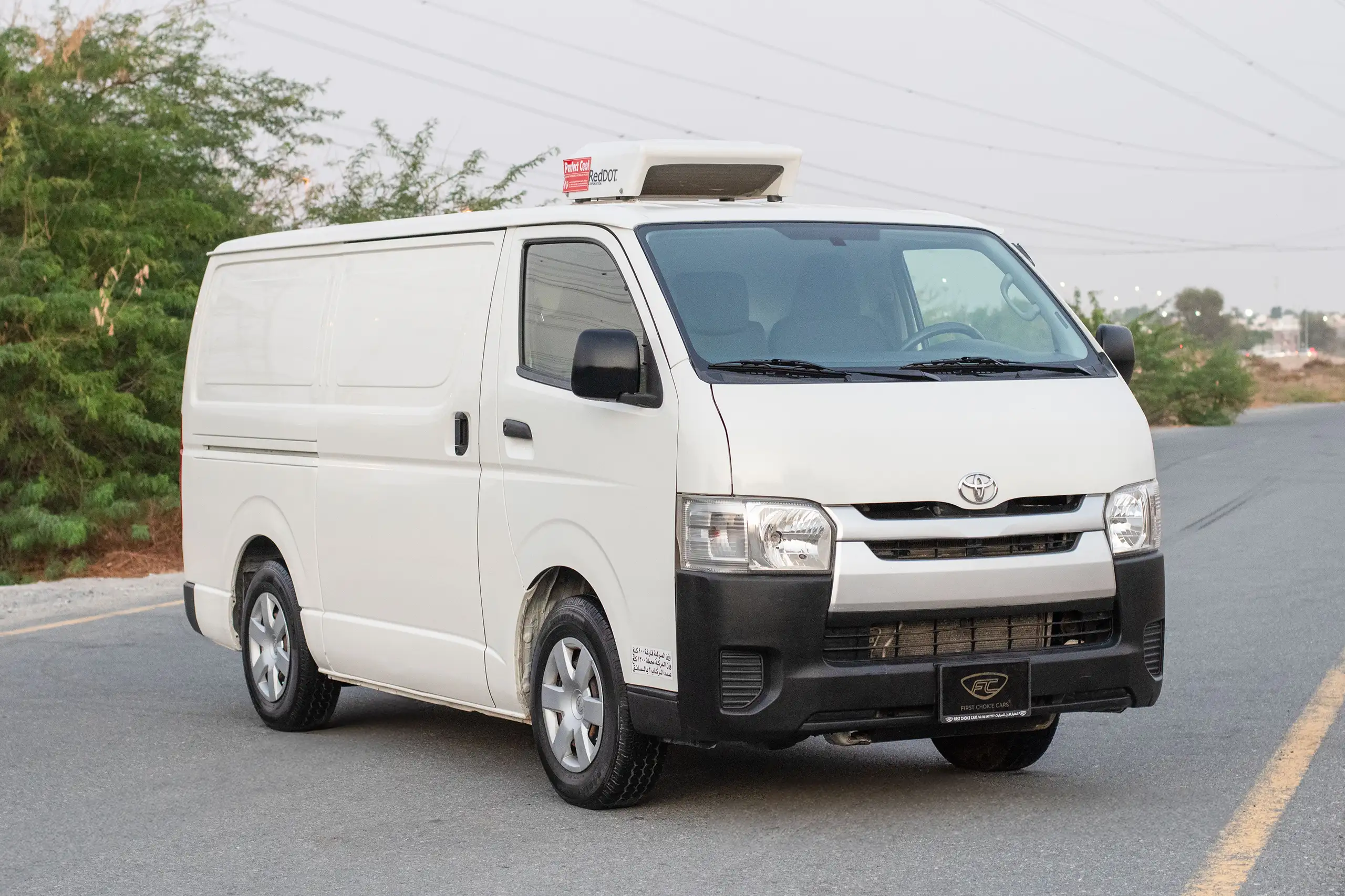 Used 2022 Toyota Hiace GL Standard Roof White – Right Front Diagonal (45°) View at First Choice Cars Sharjah