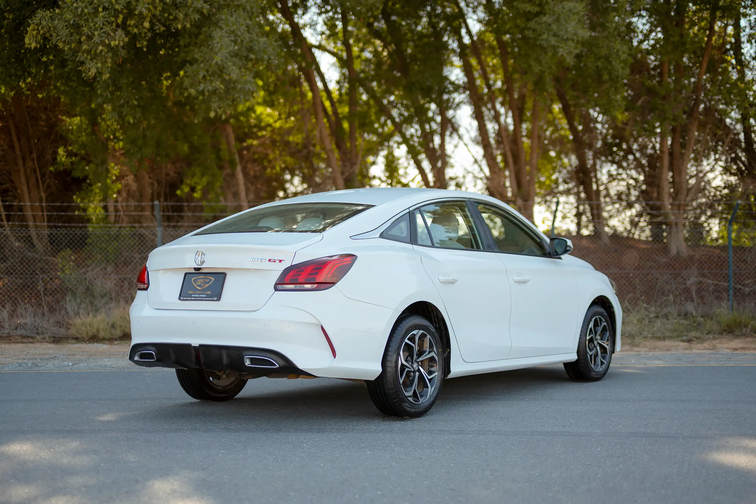 Used 2022 MG GT Comfort White – Right Back Diagonal (45°) View at First Choice Cars Sharjah