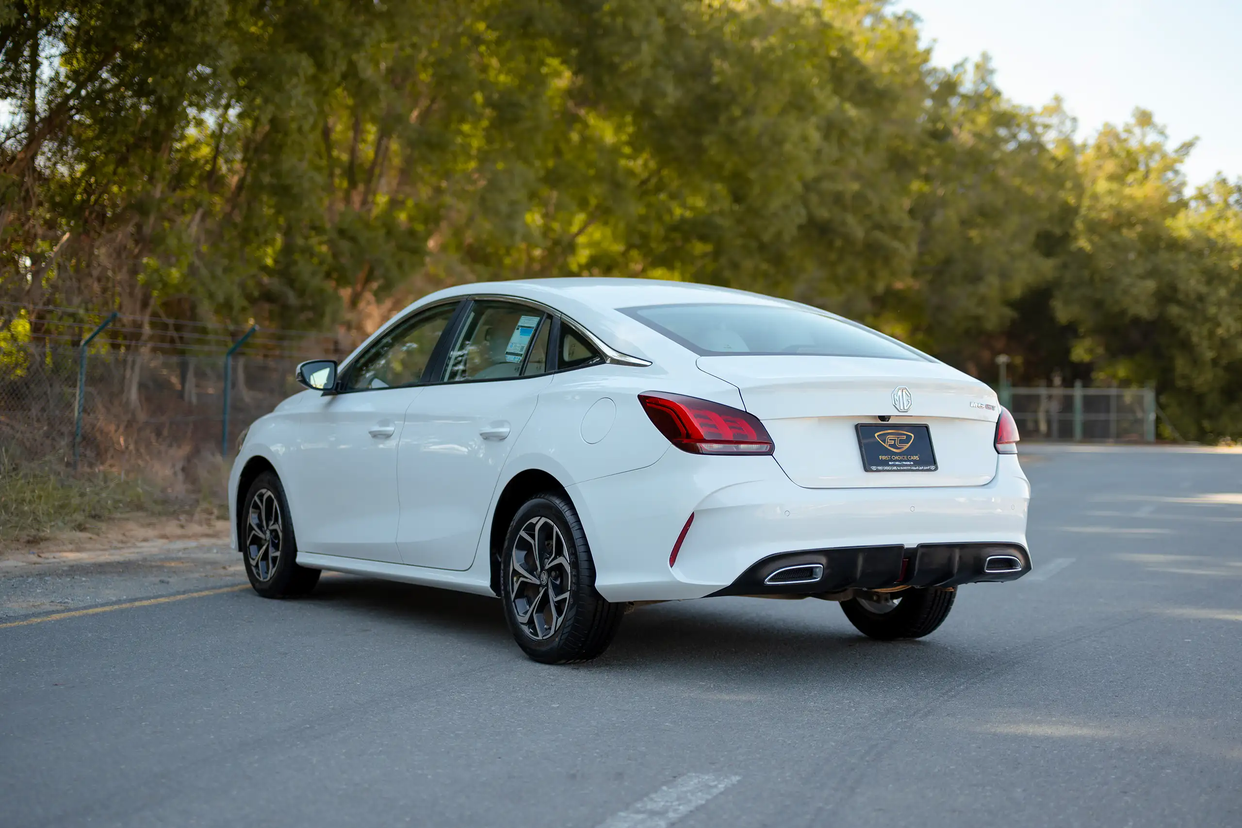 Used 2022 MG GT Comfort White – Left Back Diagonal (45°) View at First Choice Cars Sharjah