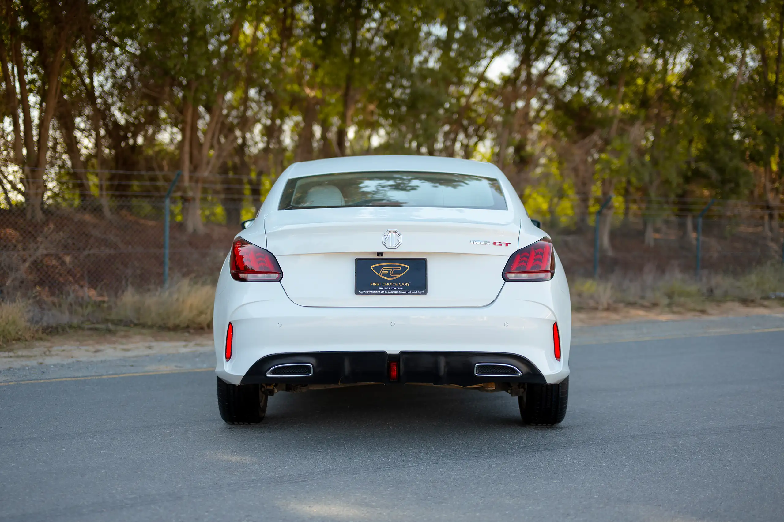 Used 2022 MG GT Comfort White – Back/Rear View at First Choice Cars Sharjah