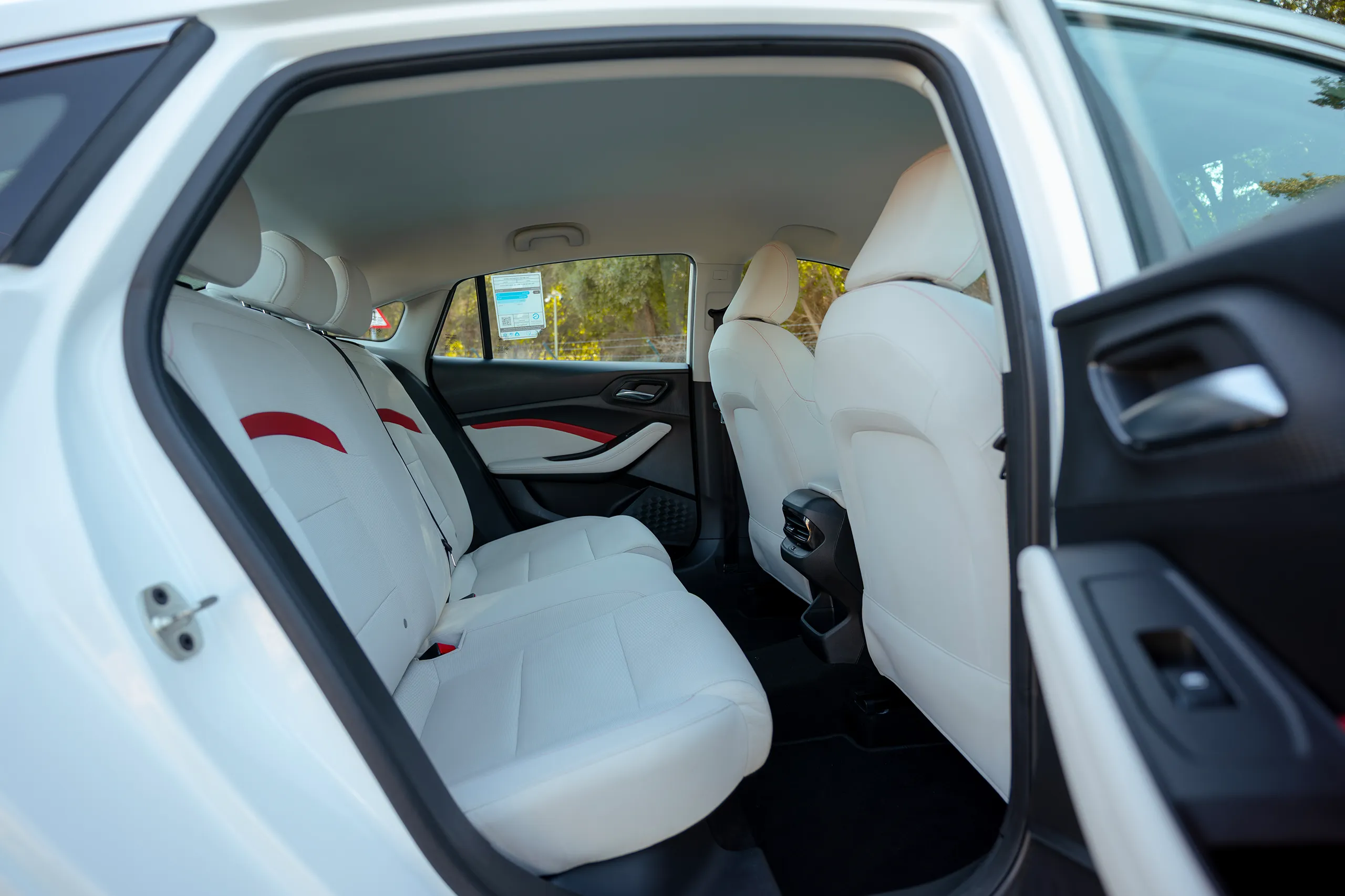 Used 2022 MG GT Comfort White – Rear Passenger Side Cabin View at First Choice Cars Sharjah