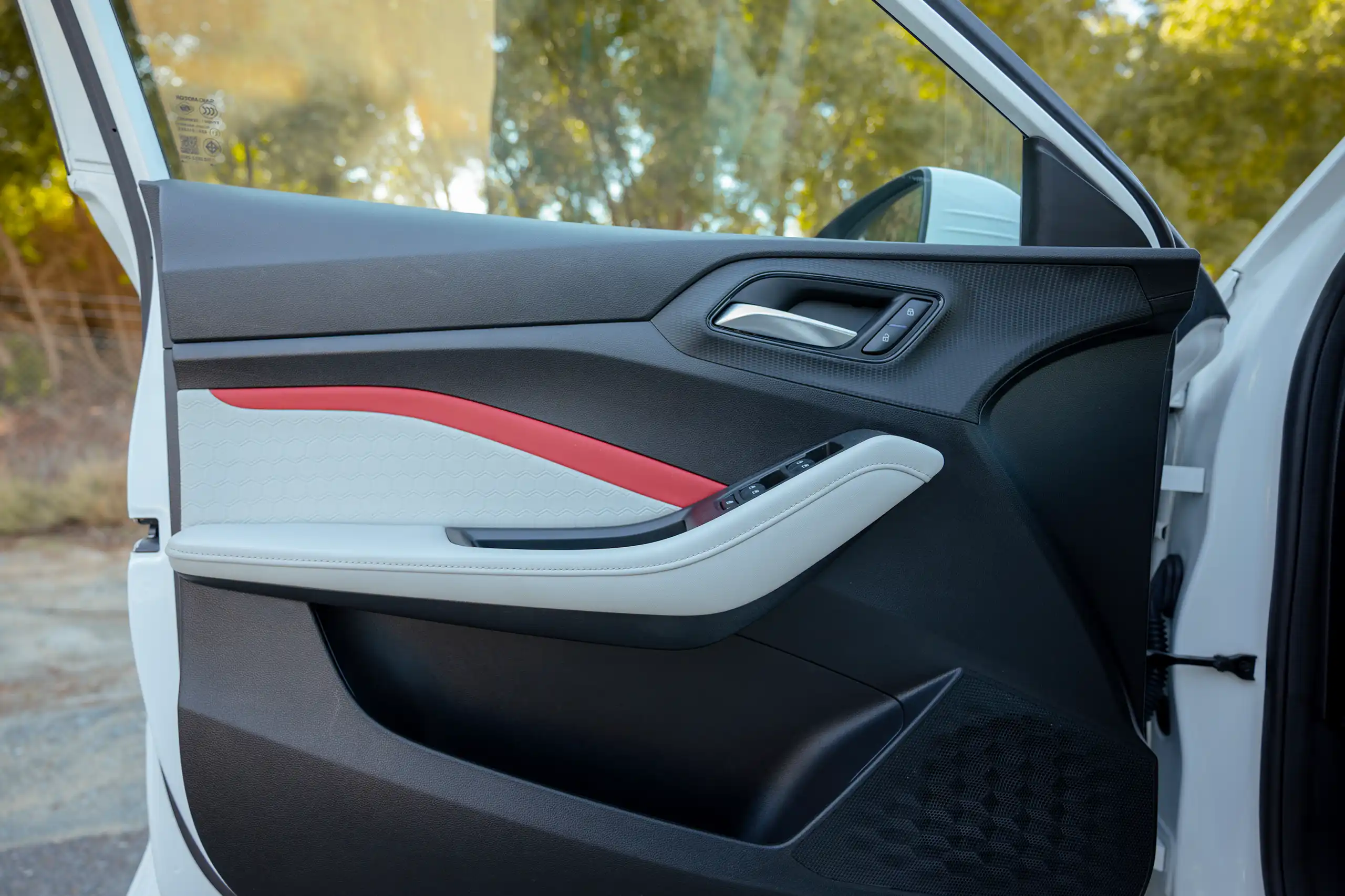 Used 2022 MG GT Comfort White – Driver Door Panel Full View at First Choice Cars Sharjah