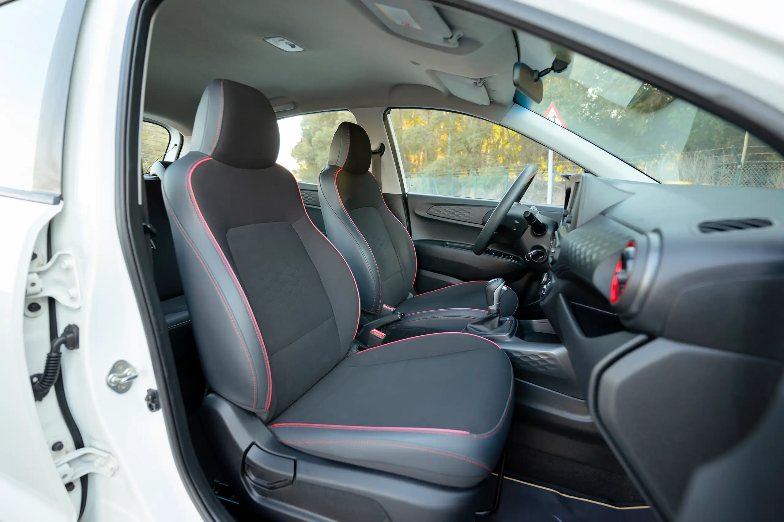 Used 2023 Hyundai Grand i10 Smart White – Front Passenger Side Cabin View at First Choice Cars Sharjah