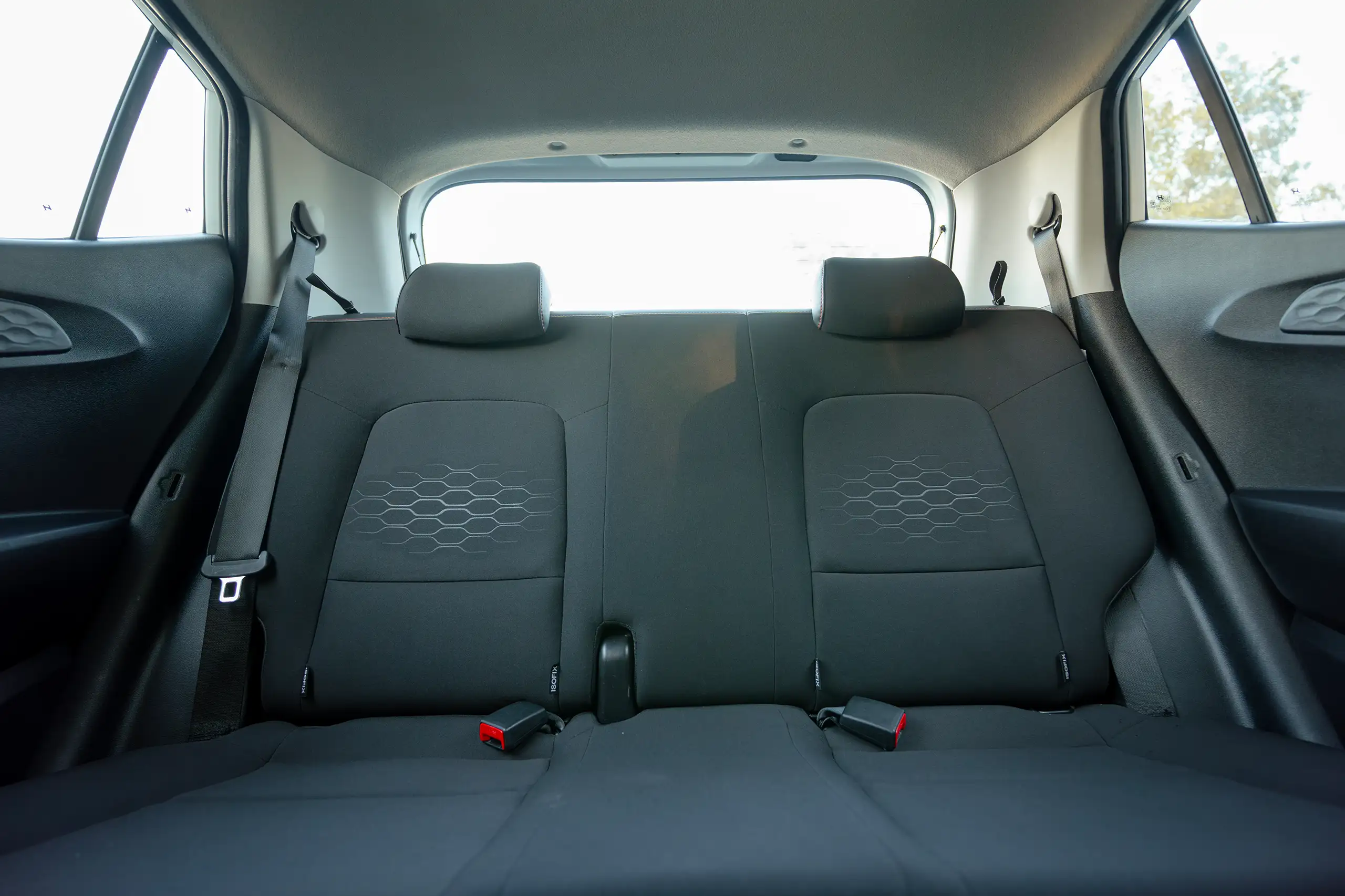 Used 2023 Hyundai Grand i10 Smart White – Rear Seat View at First Choice Cars Sharjah