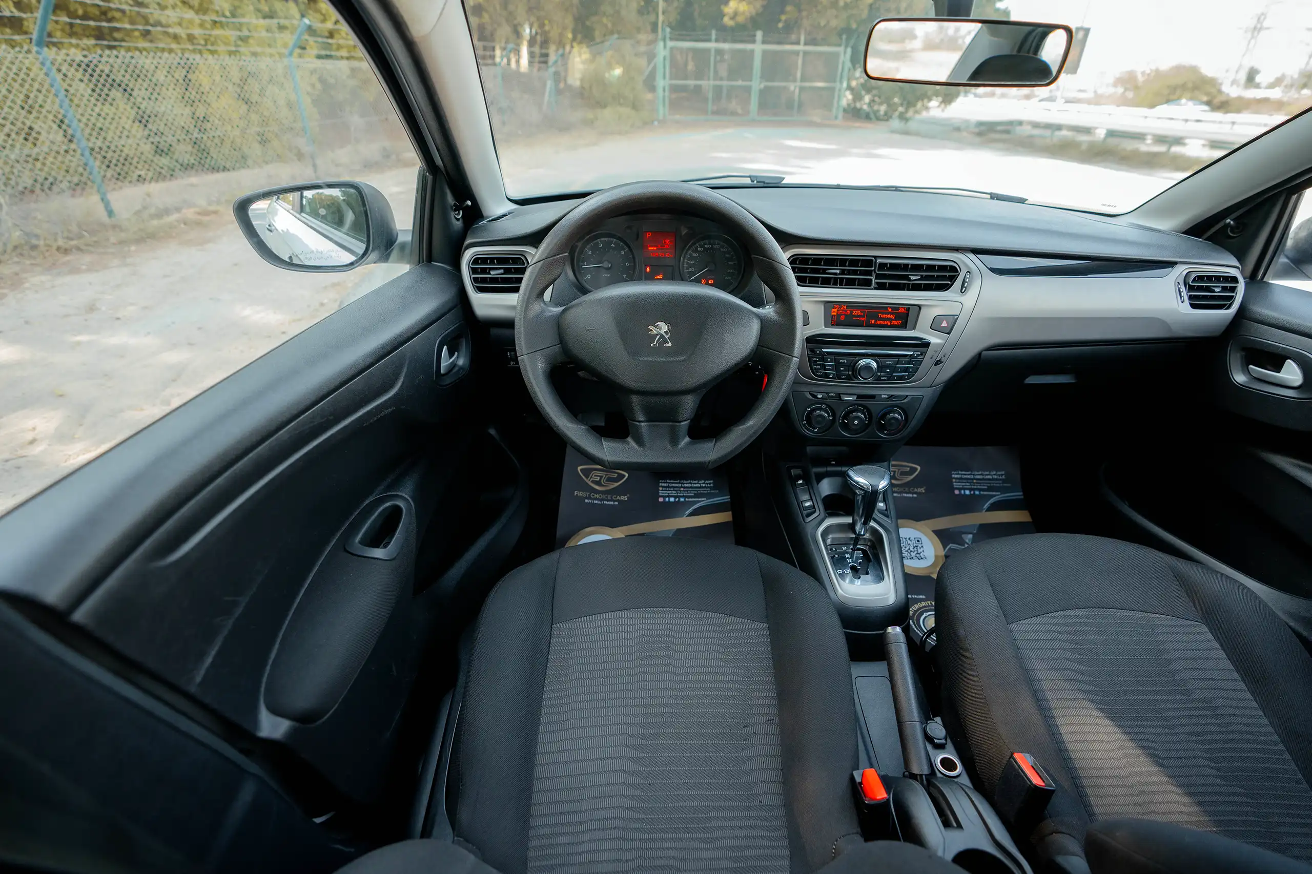 Used 2021 Peugeot 301 Allure White – Steering Wheel & Instrument Cluster at First Choice Cars Sharjah